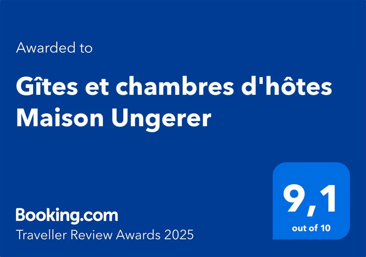 Certificate/Award in Gîtes et chambres d'hôtes Maison Ungerer