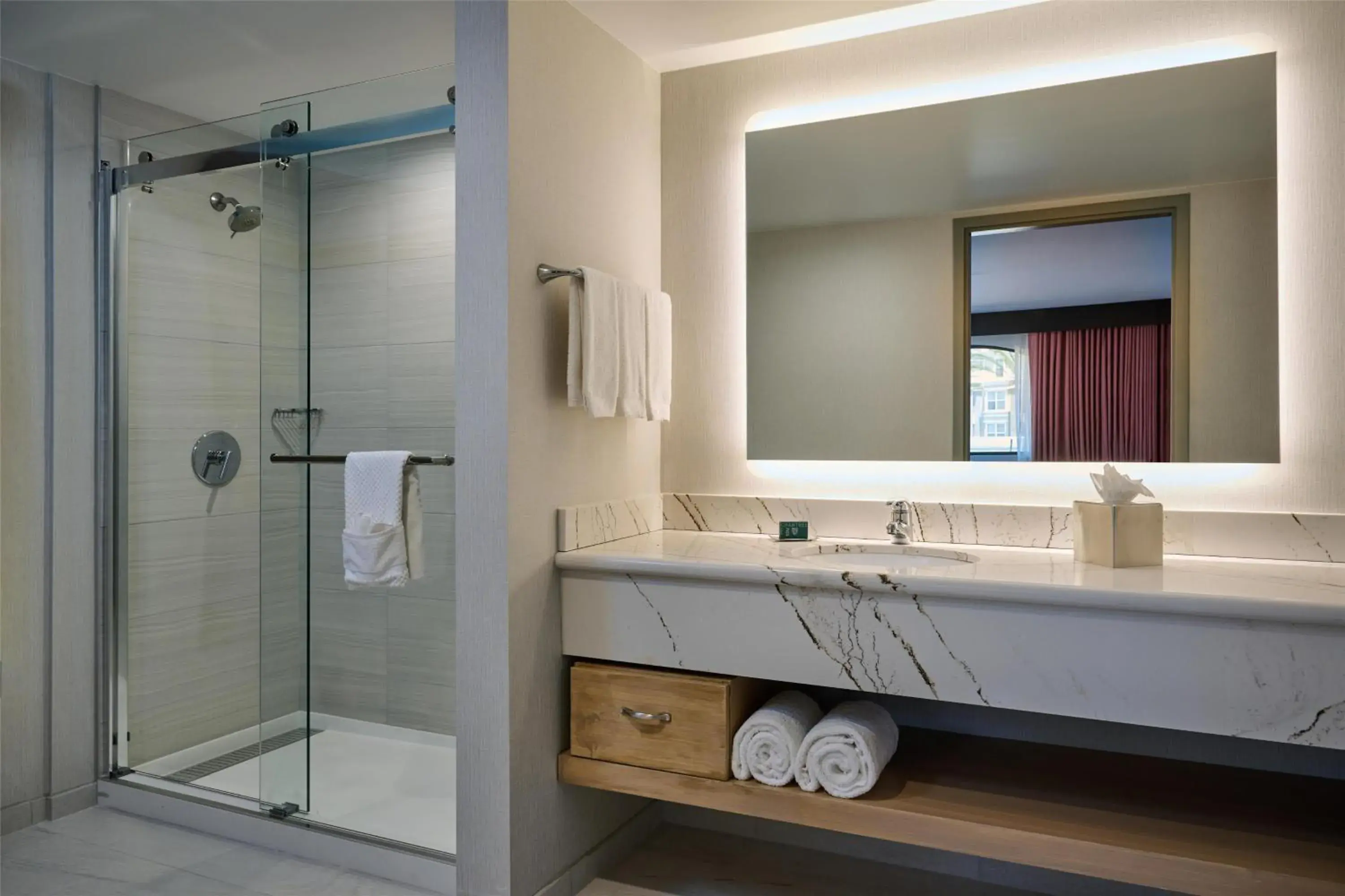 Bathroom in Hotel Zessa Orange County Airport, a DoubleTree by Hilton Bathroom in Hotel Zessa Orange County Airport, a DoubleTree by Hilton