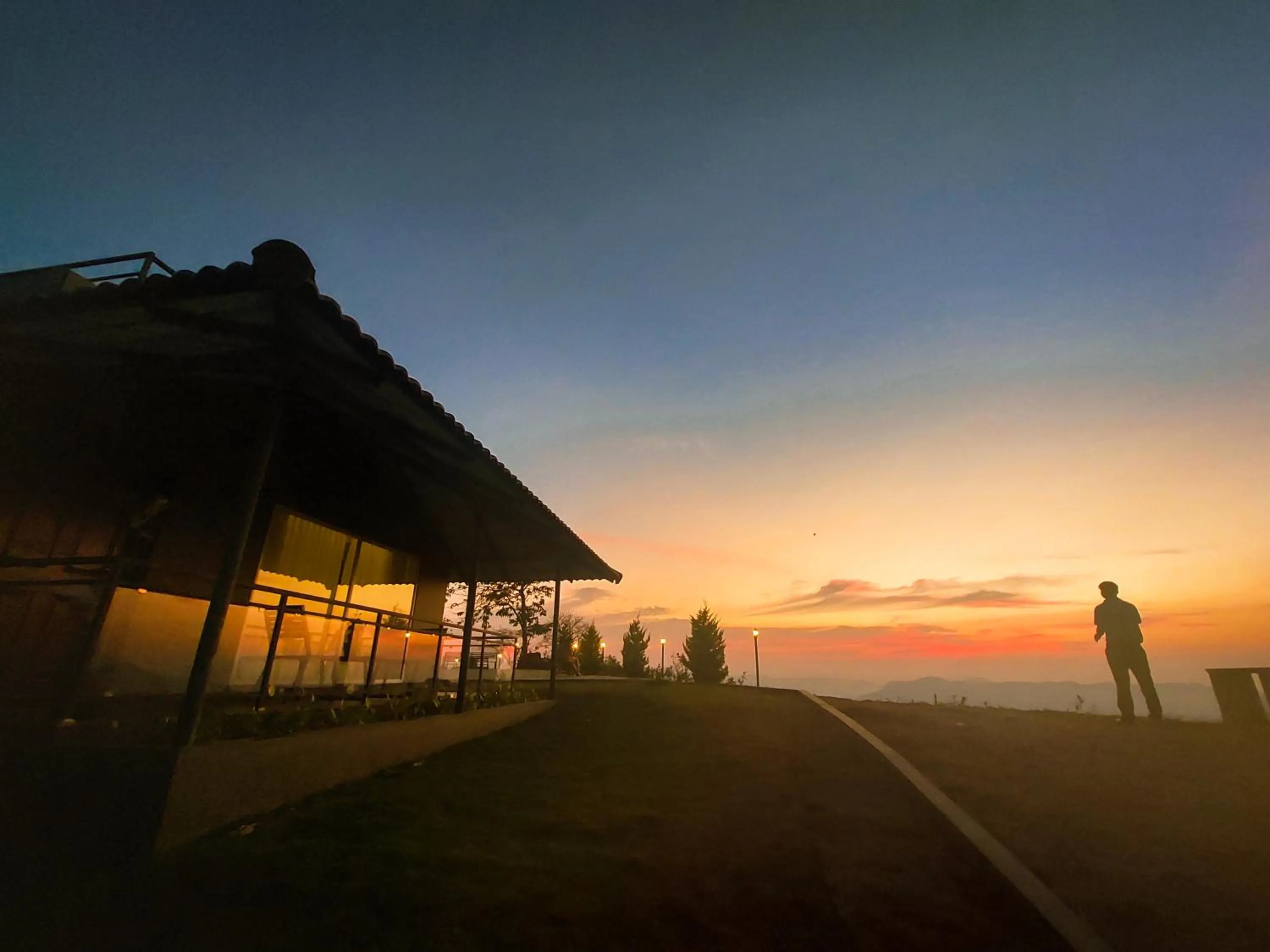 Sunset in Haze and Kites Resort Munnar