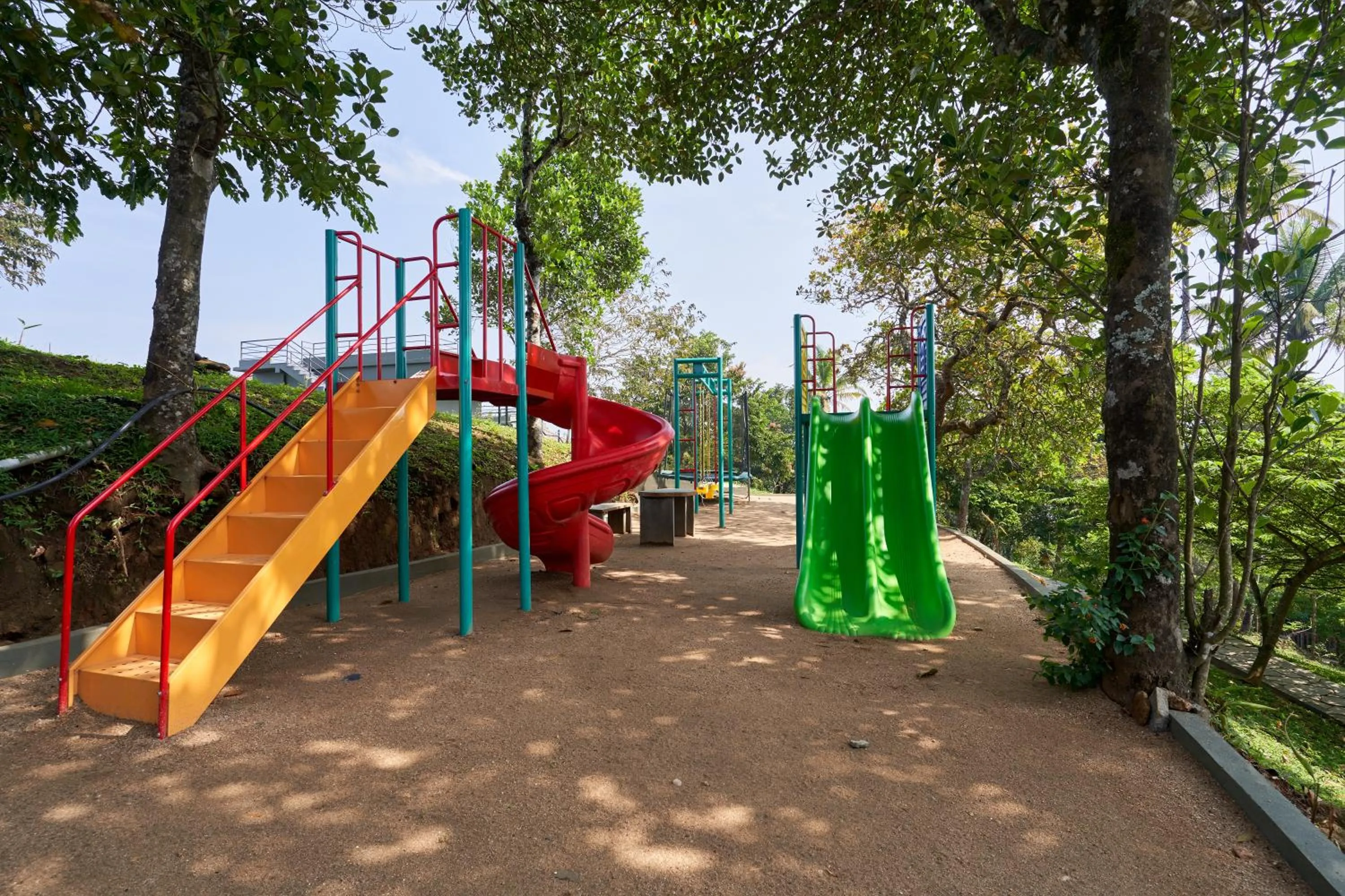 Children play ground in Haze and Kites Resort Munnar