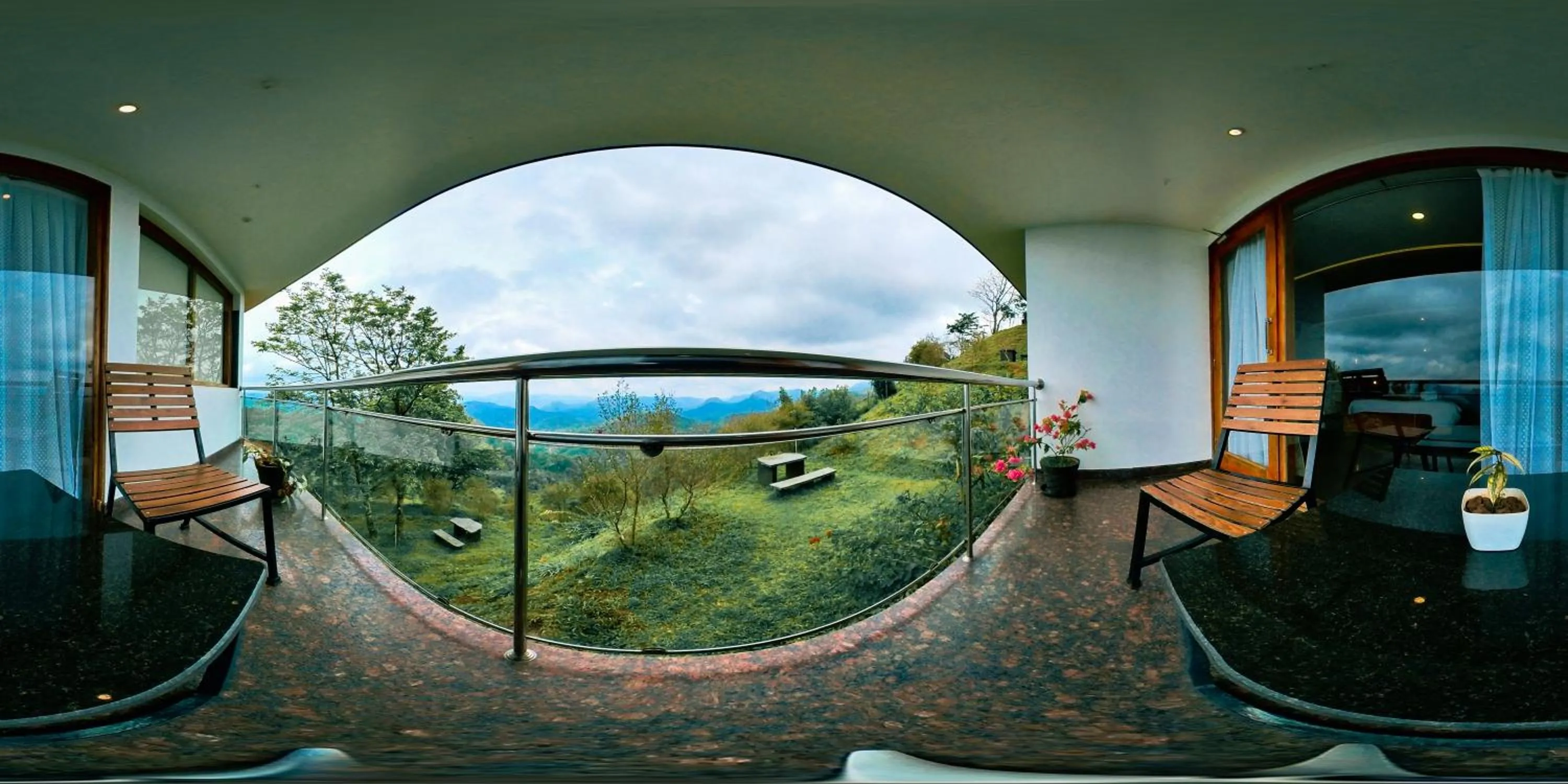 Garden in Haze and Kites Resort Munnar