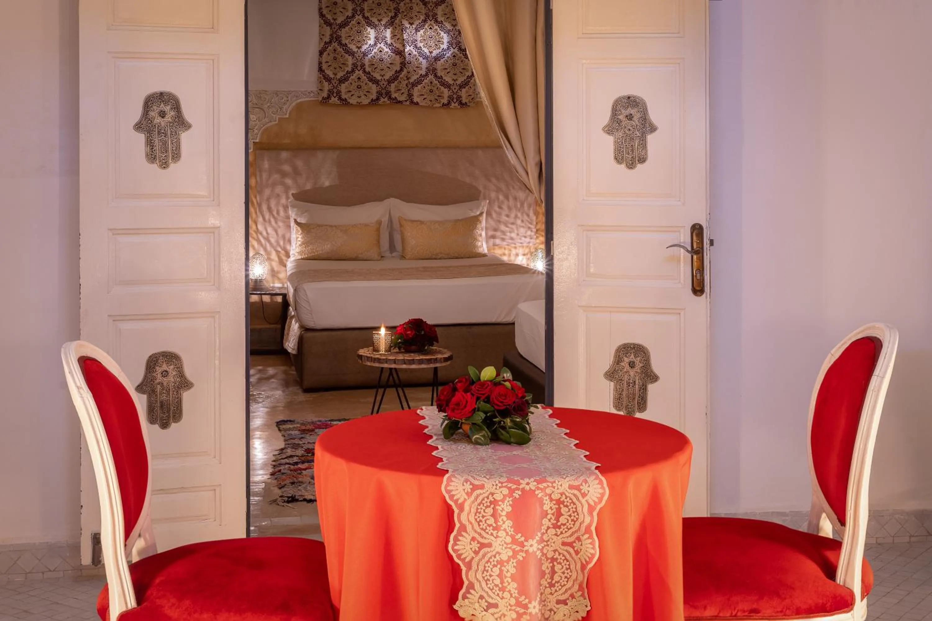 Decorative detail, Bed in Riad Kech Soul Boutique & Spa