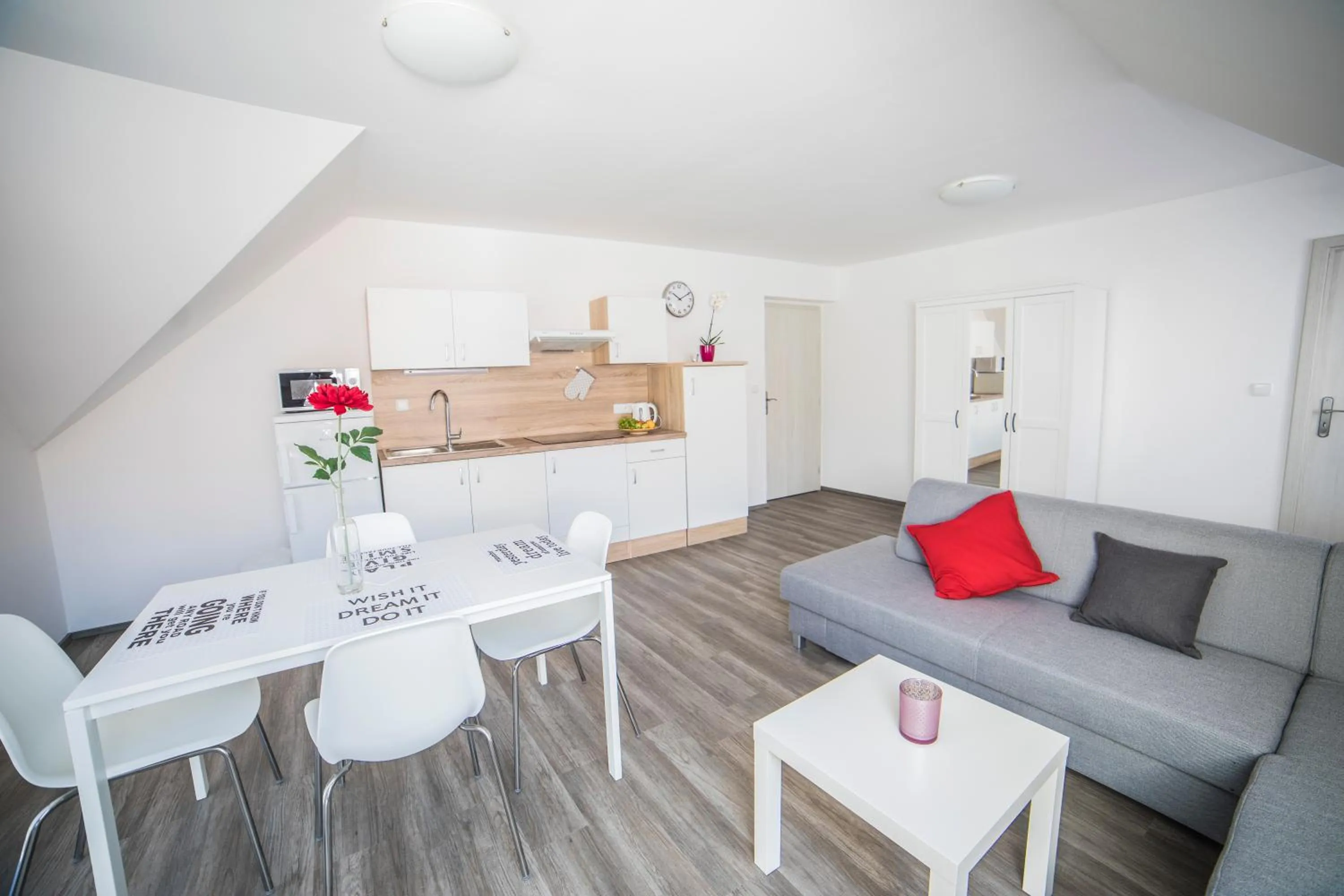 Kitchen or kitchenette in Penzion U parku Třeboň