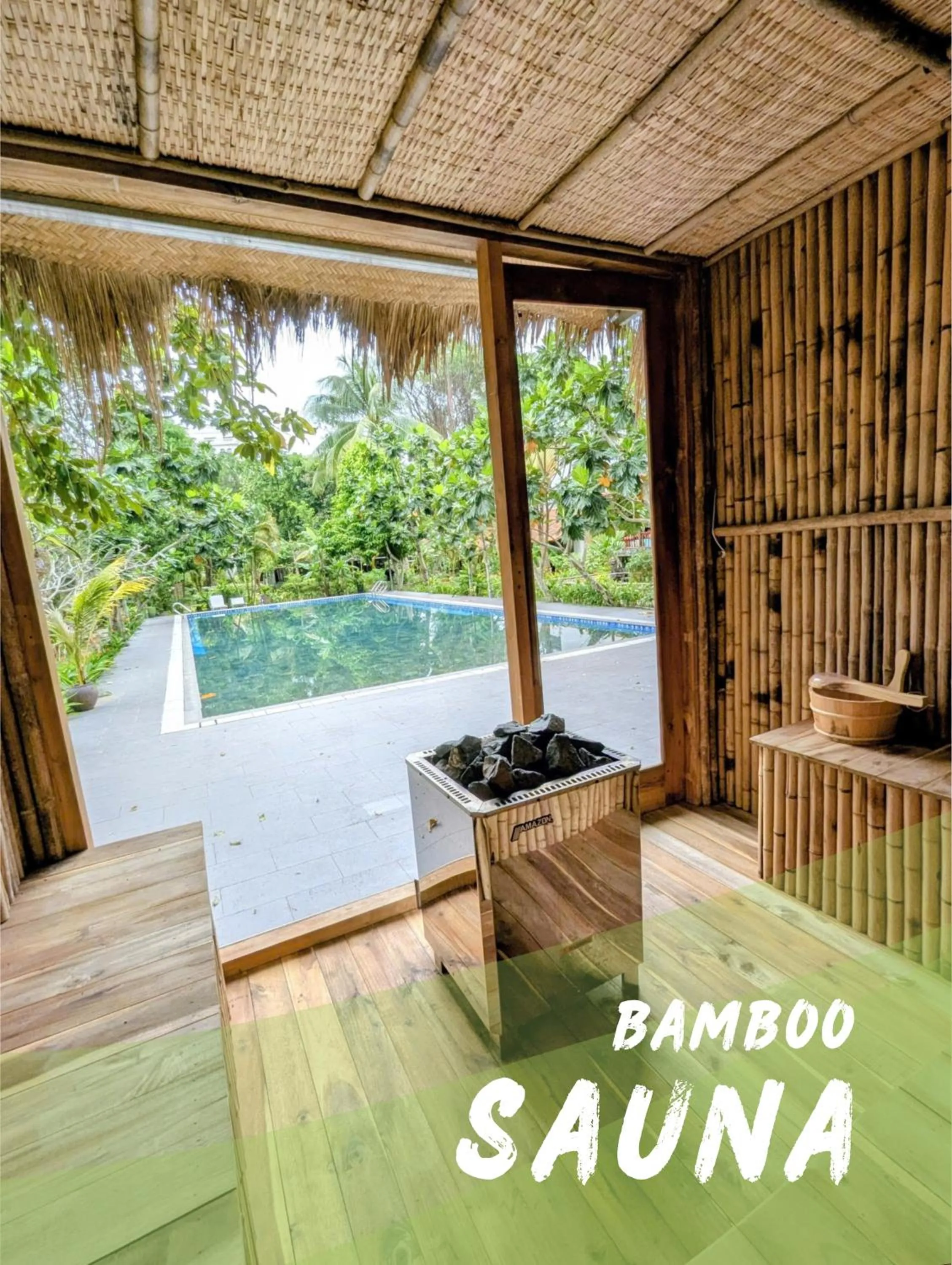 Sauna in An Nhien Retreat Phu Quoc with Yoga Daily & Beach access