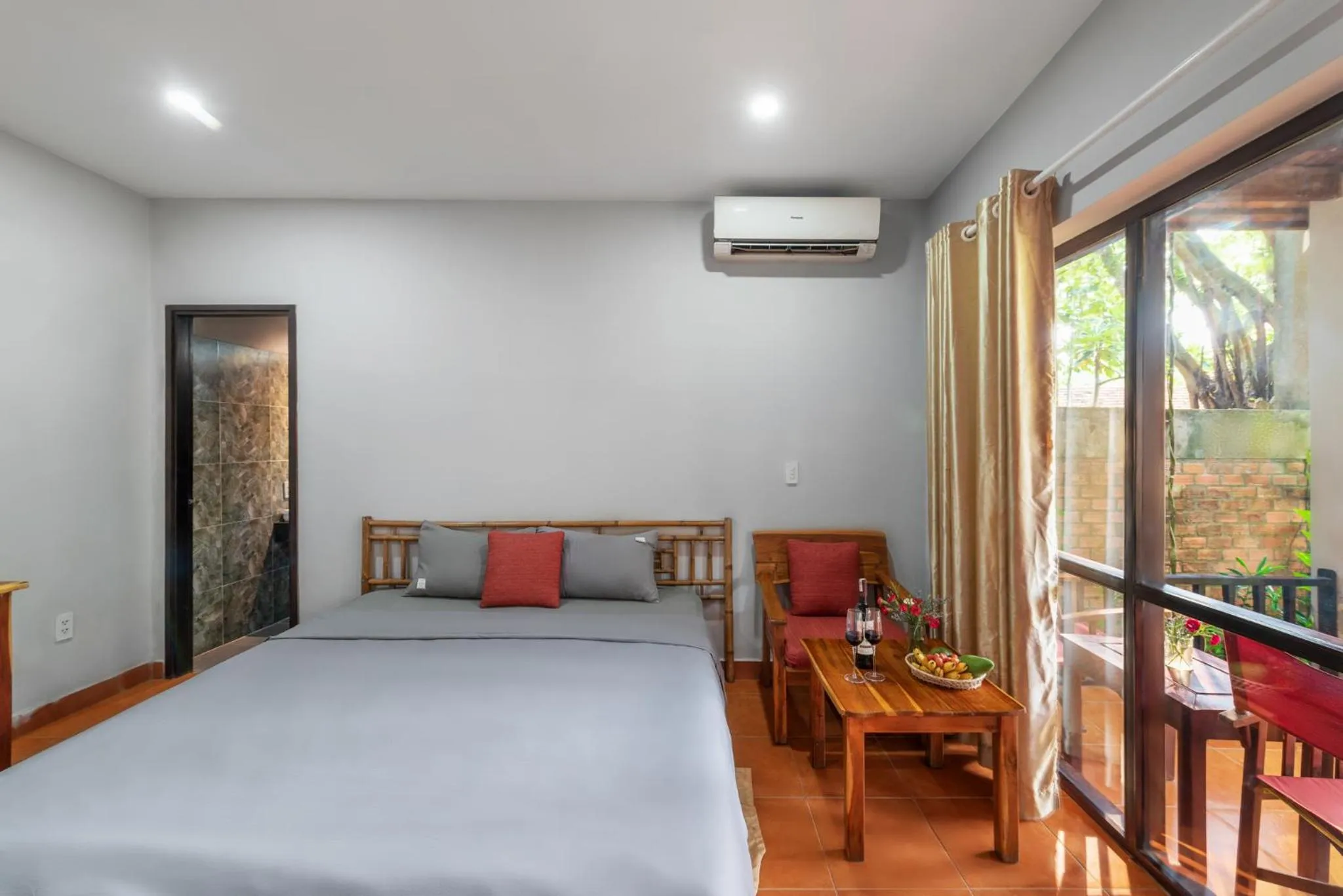 Photo of the whole room, Bed in An Nhien Retreat Phu Quoc with Yoga Daily & Beach access