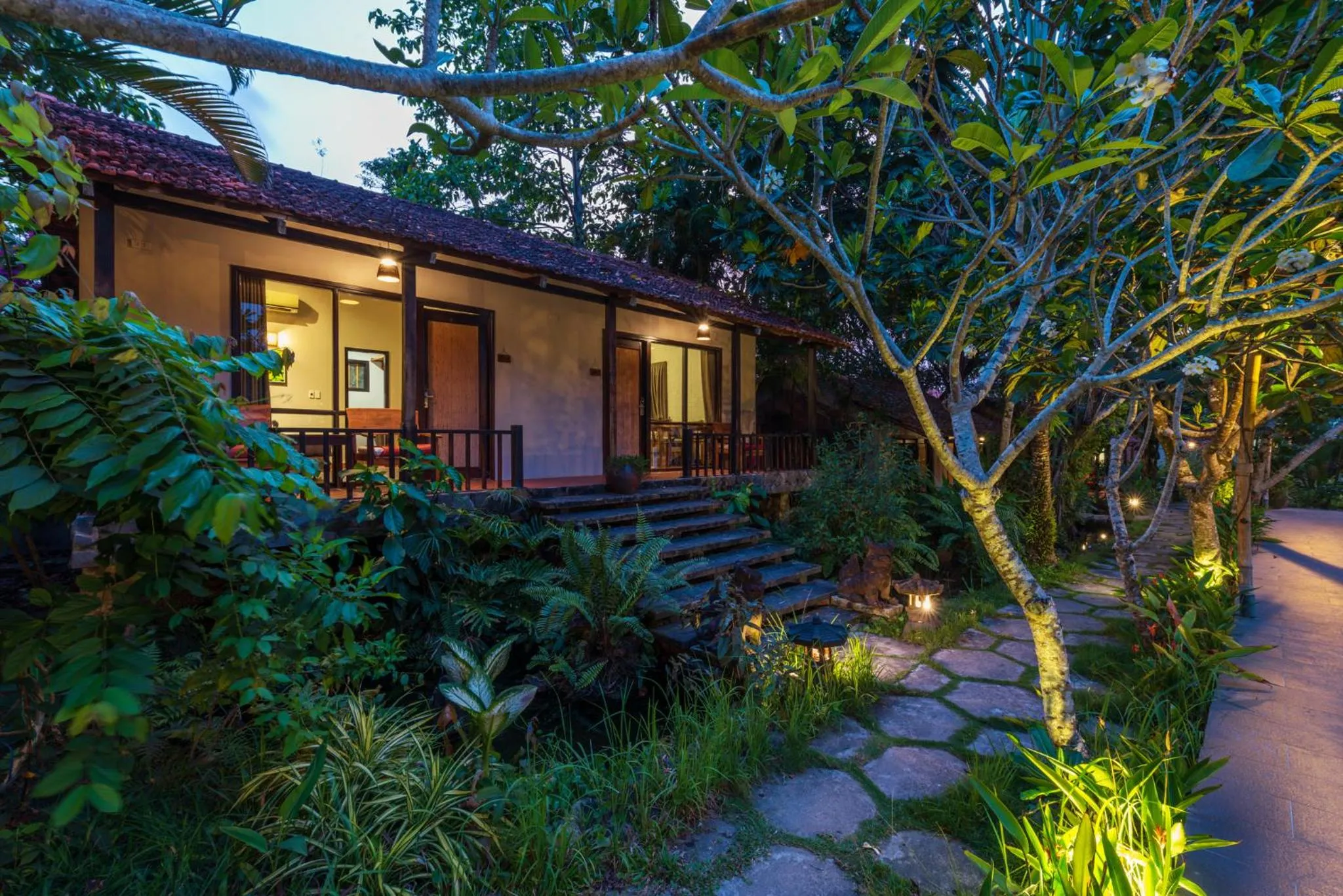 Property building in An Nhien Retreat Phu Quoc with Yoga Daily & Beach access