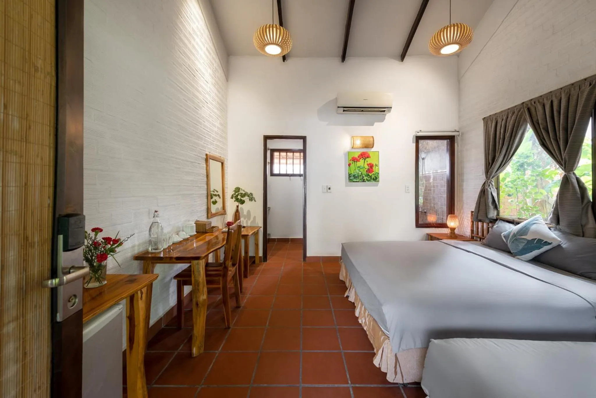 Bedroom, Bed in An Nhien Retreat Phu Quoc with Yoga Daily & Beach access
