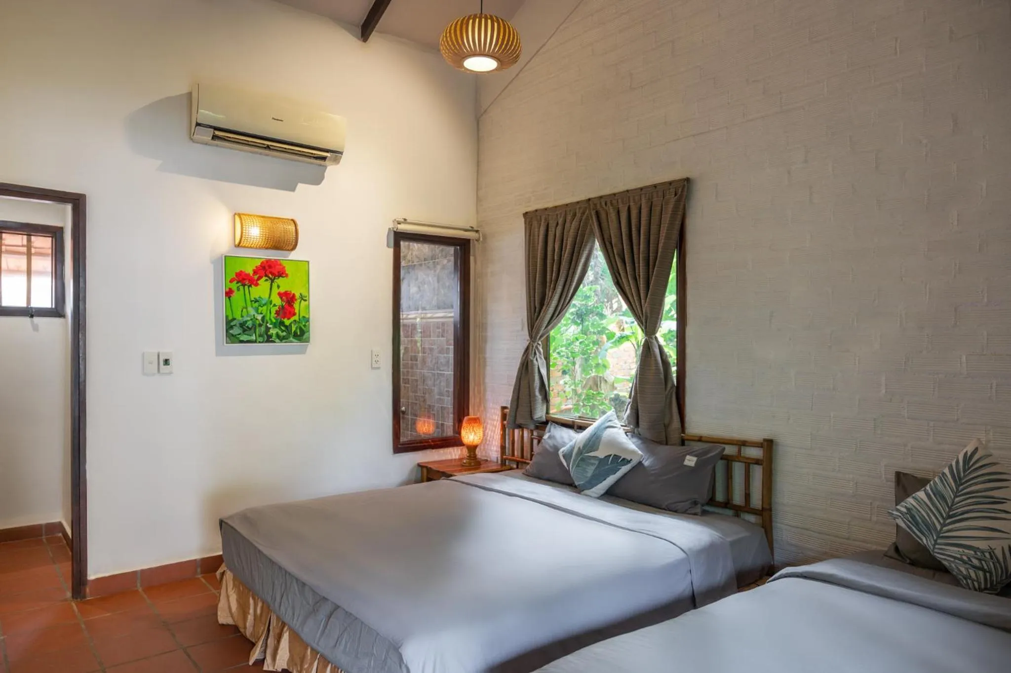 Bedroom, Bed in An Nhien Retreat Phu Quoc with Yoga Daily & Beach access