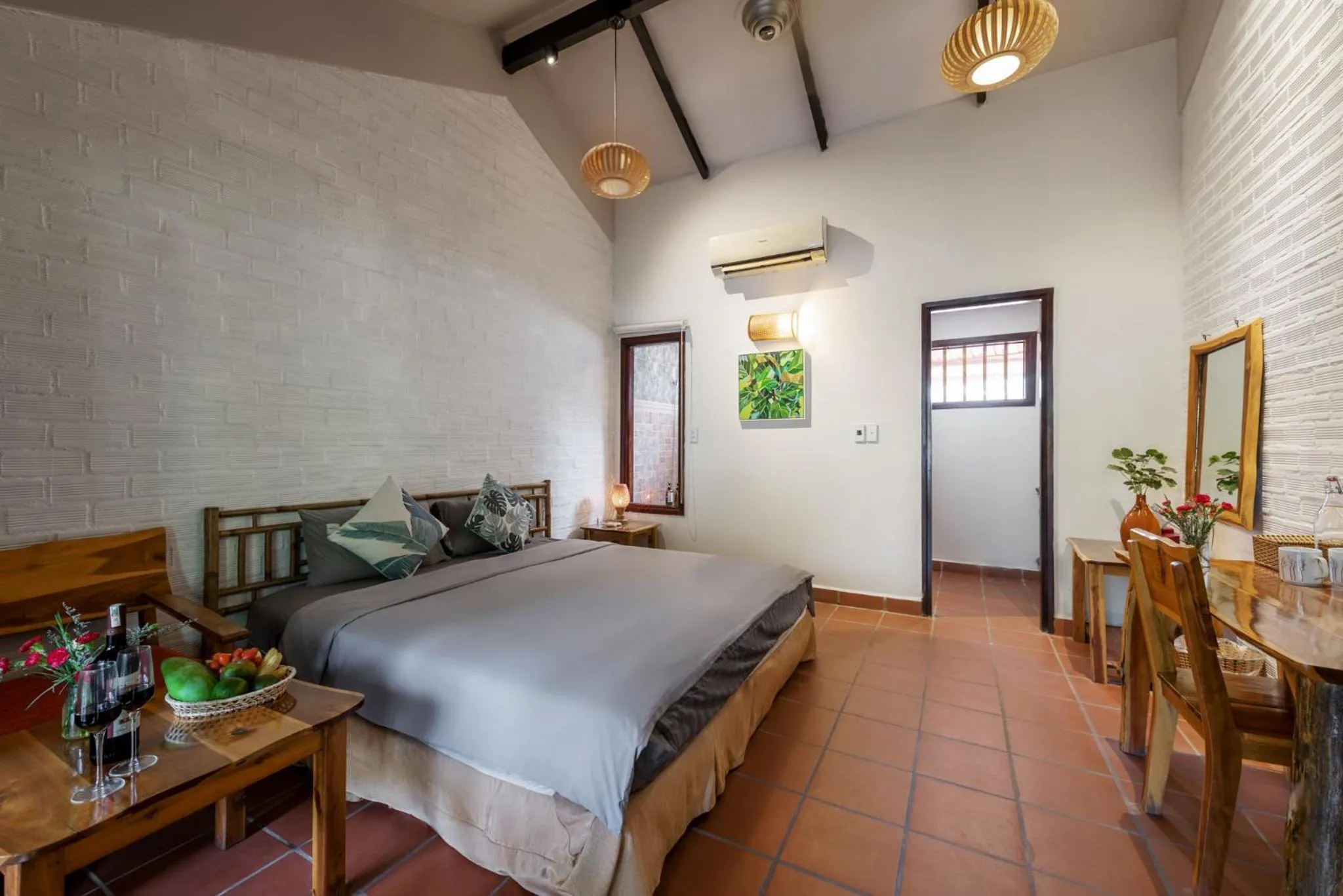 Photo of the whole room, Bed in An Nhien Retreat Phu Quoc with Yoga Daily & Beach access