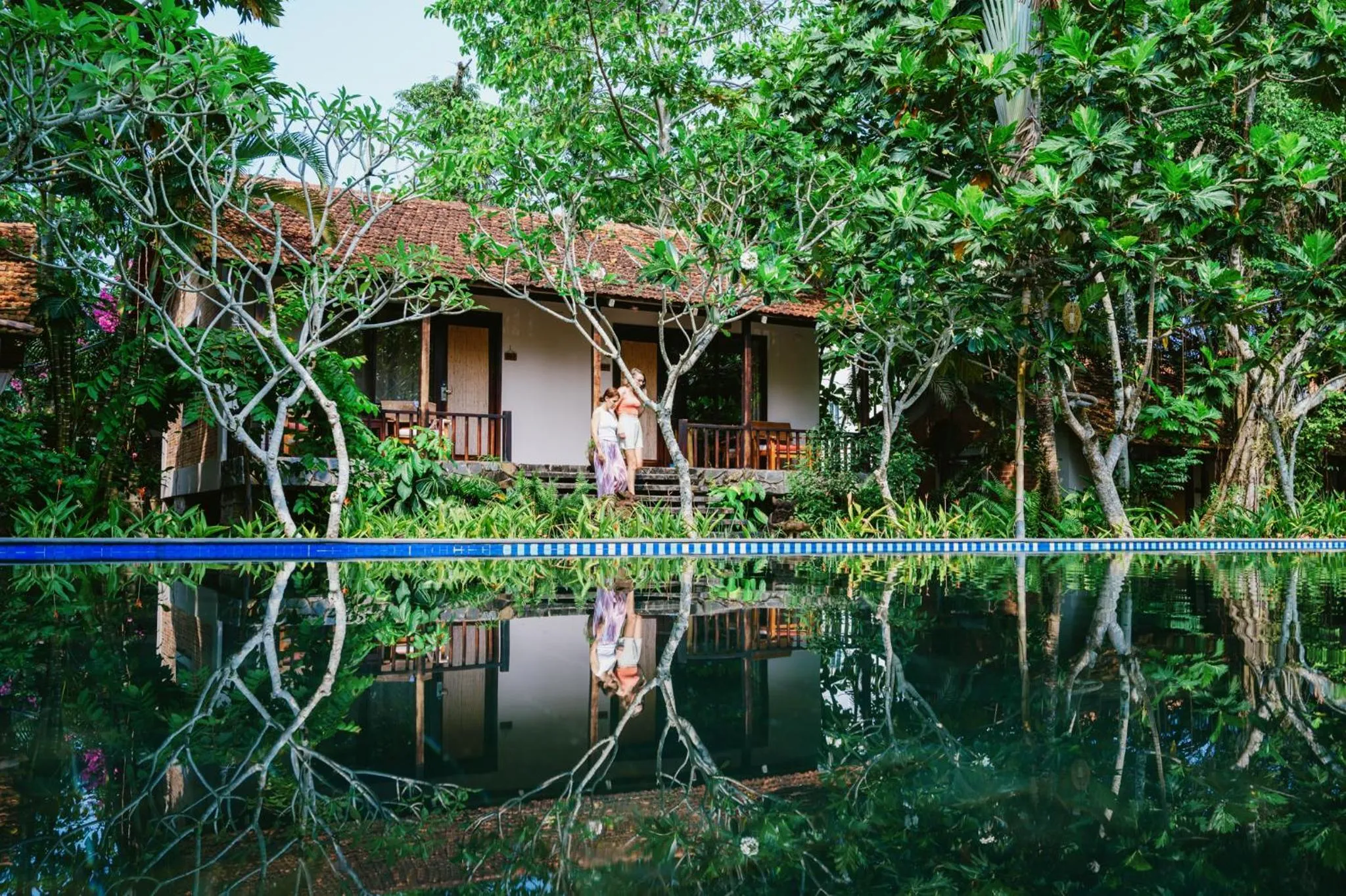 Garden in An Nhien Retreat Phu Quoc with Yoga Daily & Beach access