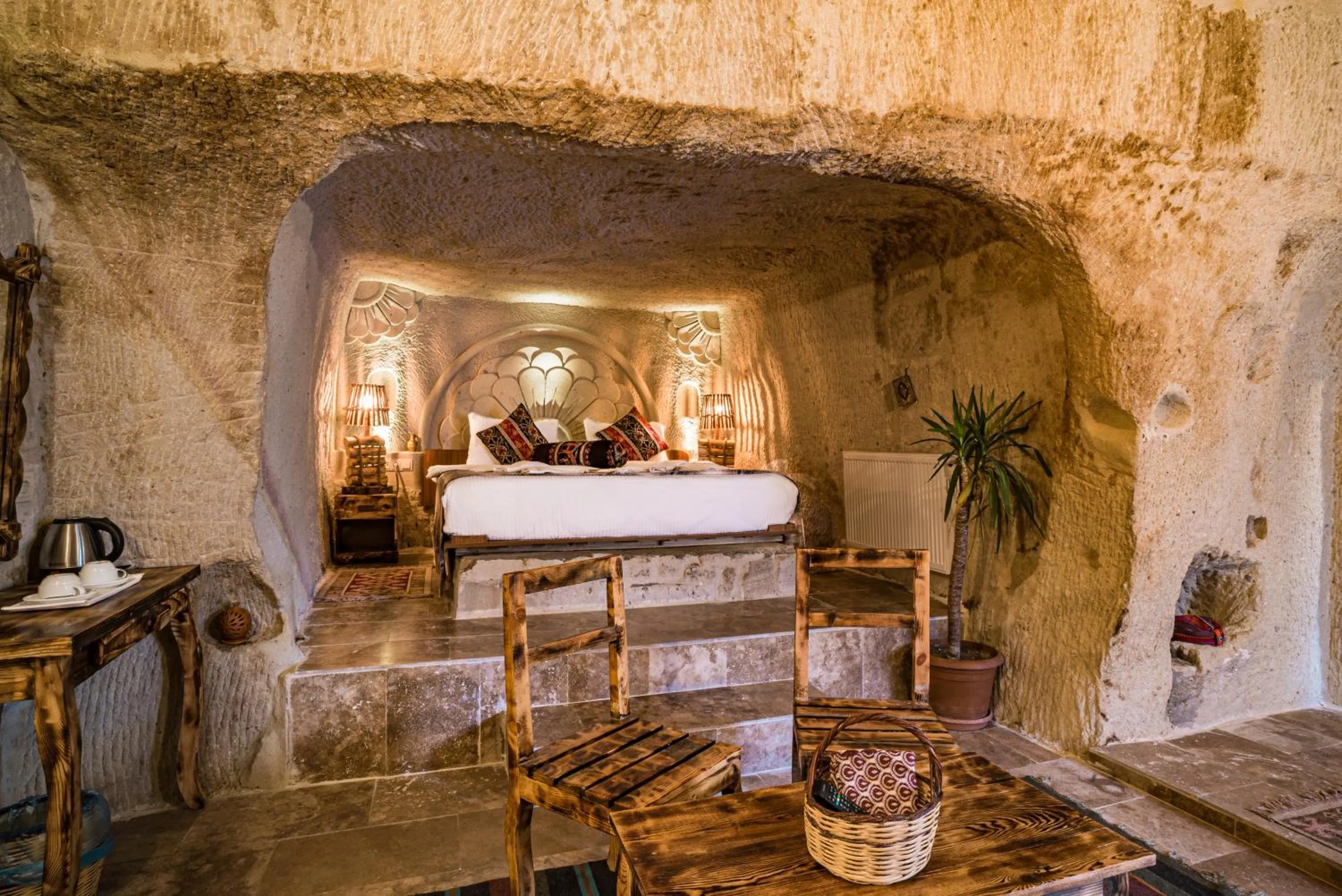 Bed in Cappadocia Ennar Cave Swimming Pool Hot & SPA