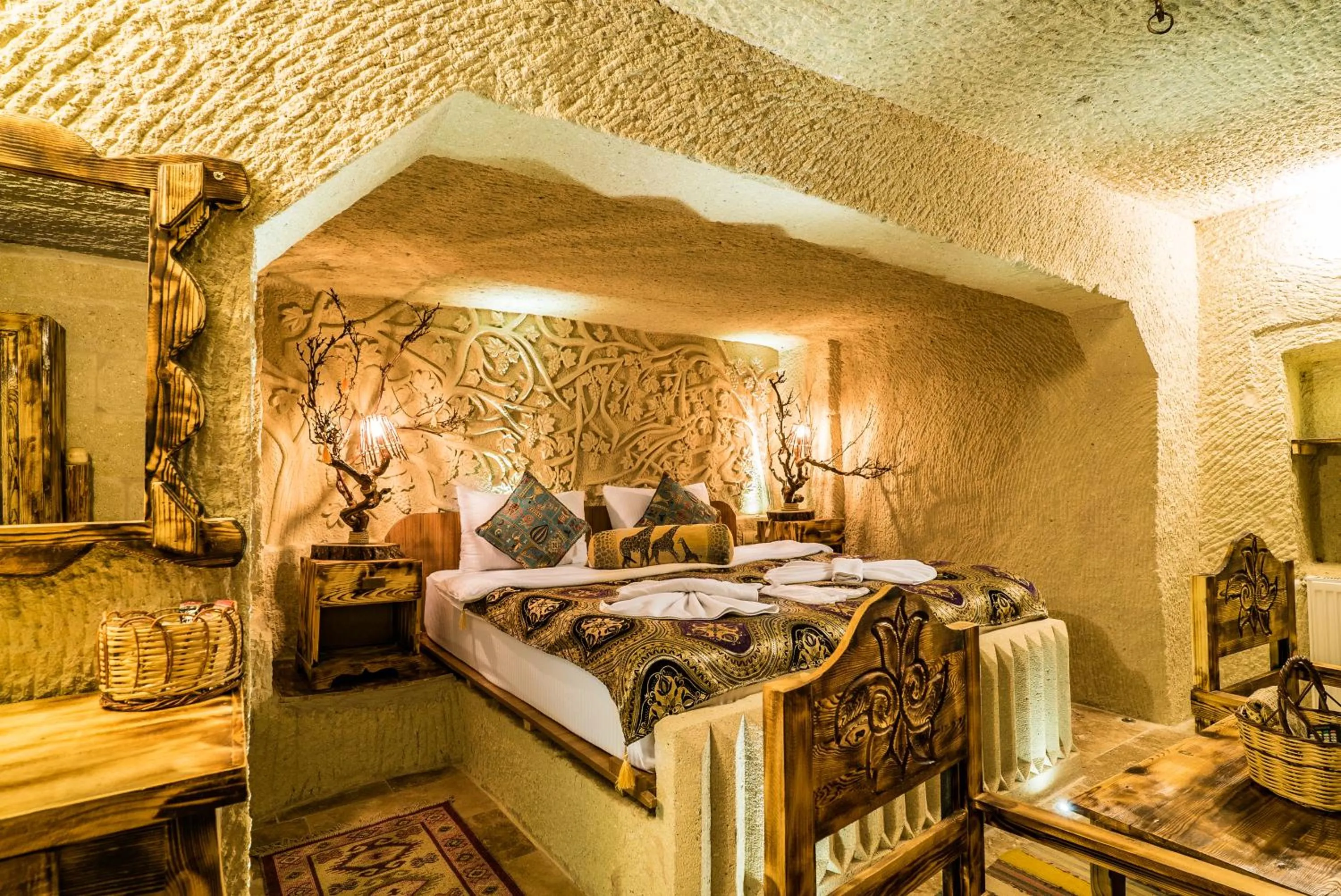 Bedroom, Bed in Cappadocia Ennar Cave Swimming Pool Hot & SPA