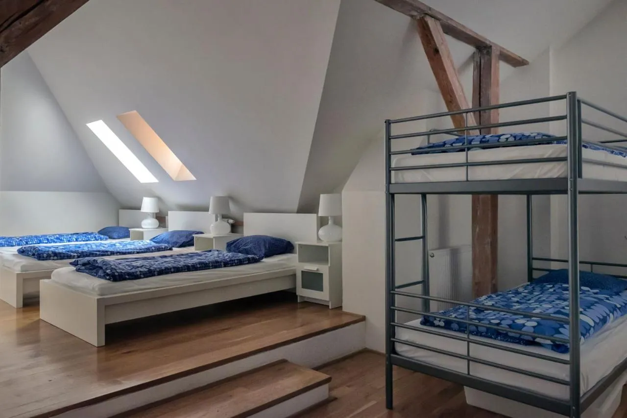 Photo of the whole room, Bed in Onefam Míru