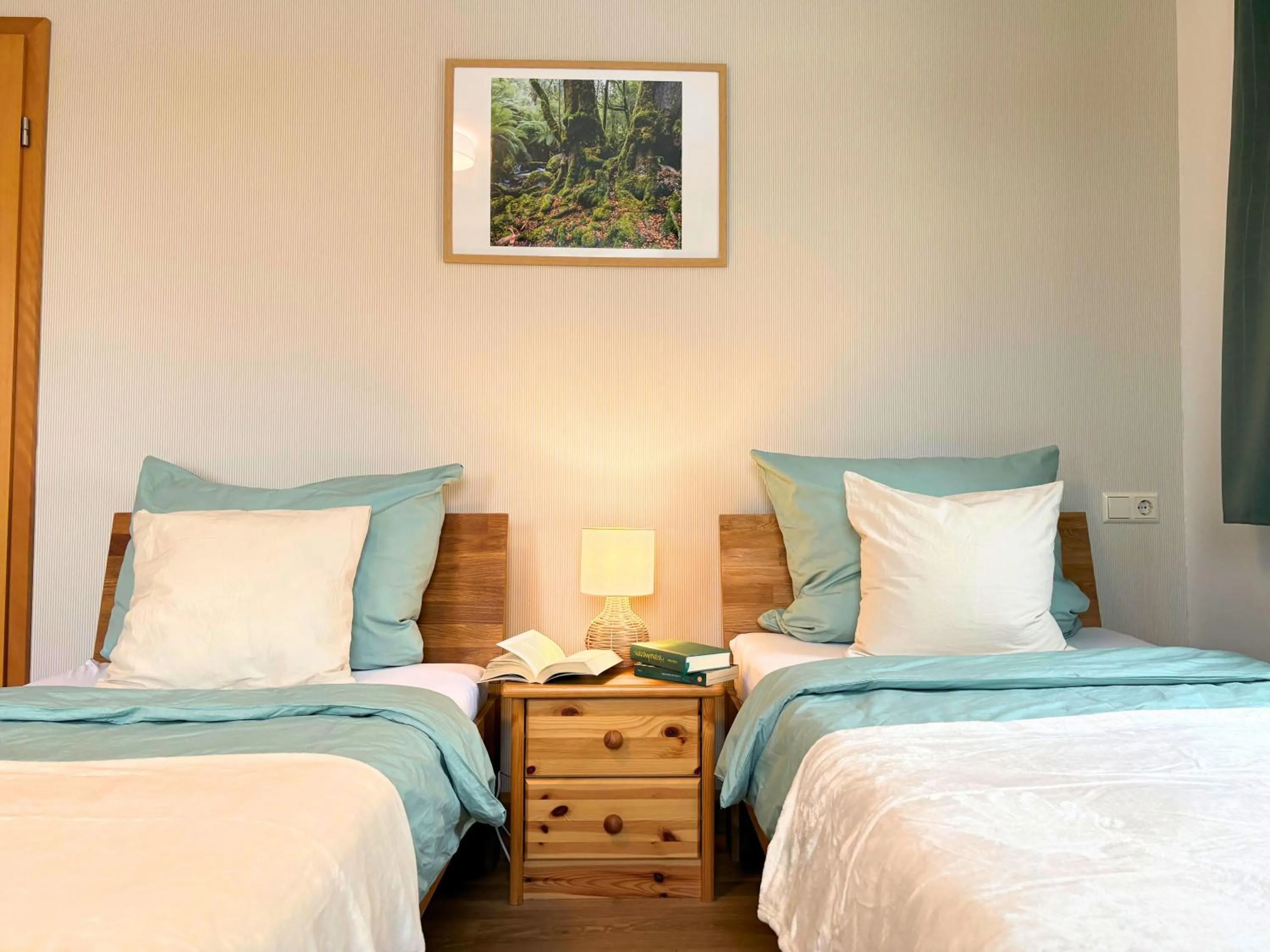 Bed in Ferienhaus Landeskrone für 10 Personen mit Sauna, Terrasse, inkl Parkplatz in Dresden