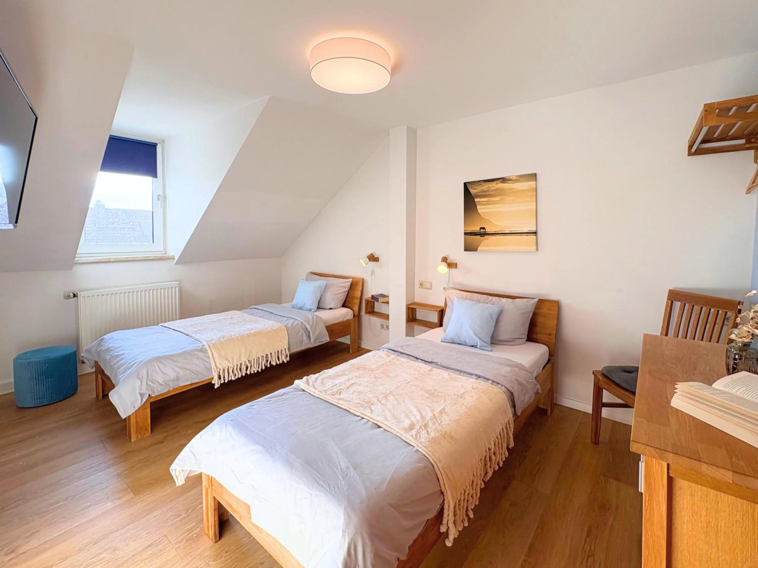 Bed in Ferienhaus Landeskrone für 10 Personen mit Sauna, Terrasse, inkl Parkplatz in Dresden