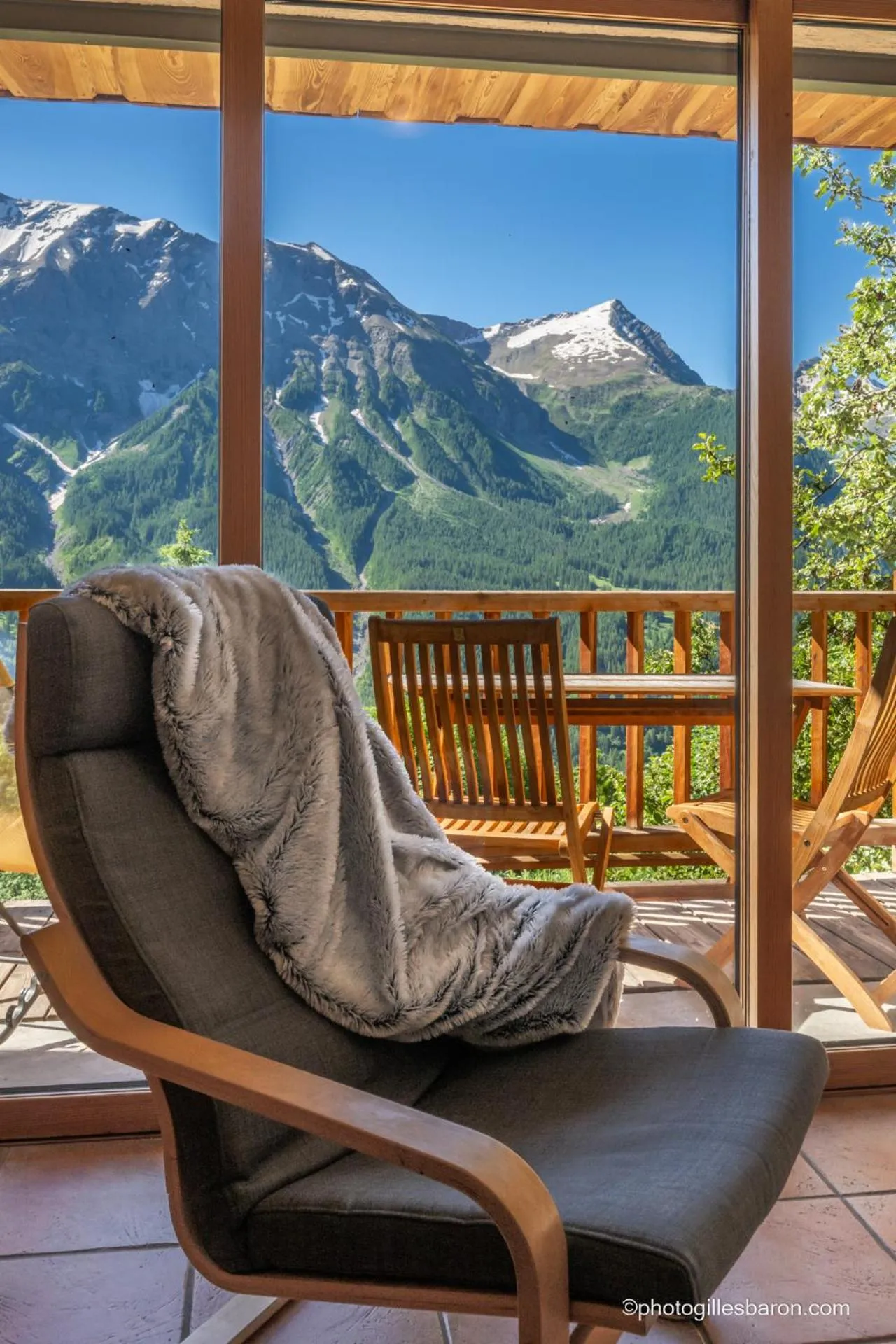 Living room in Chalet la Forestière