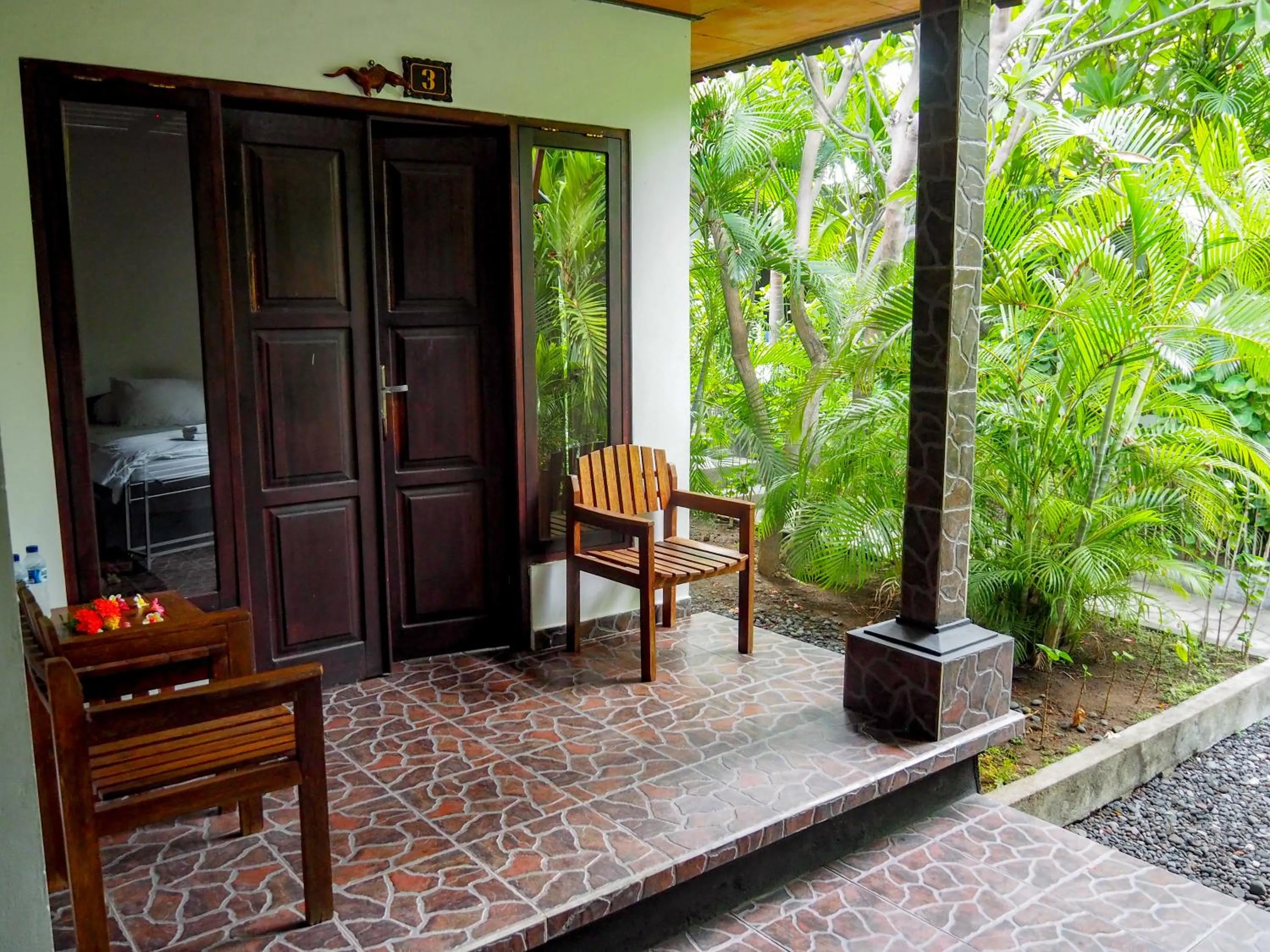 Patio in Scuba Tribe Bali dive-resort