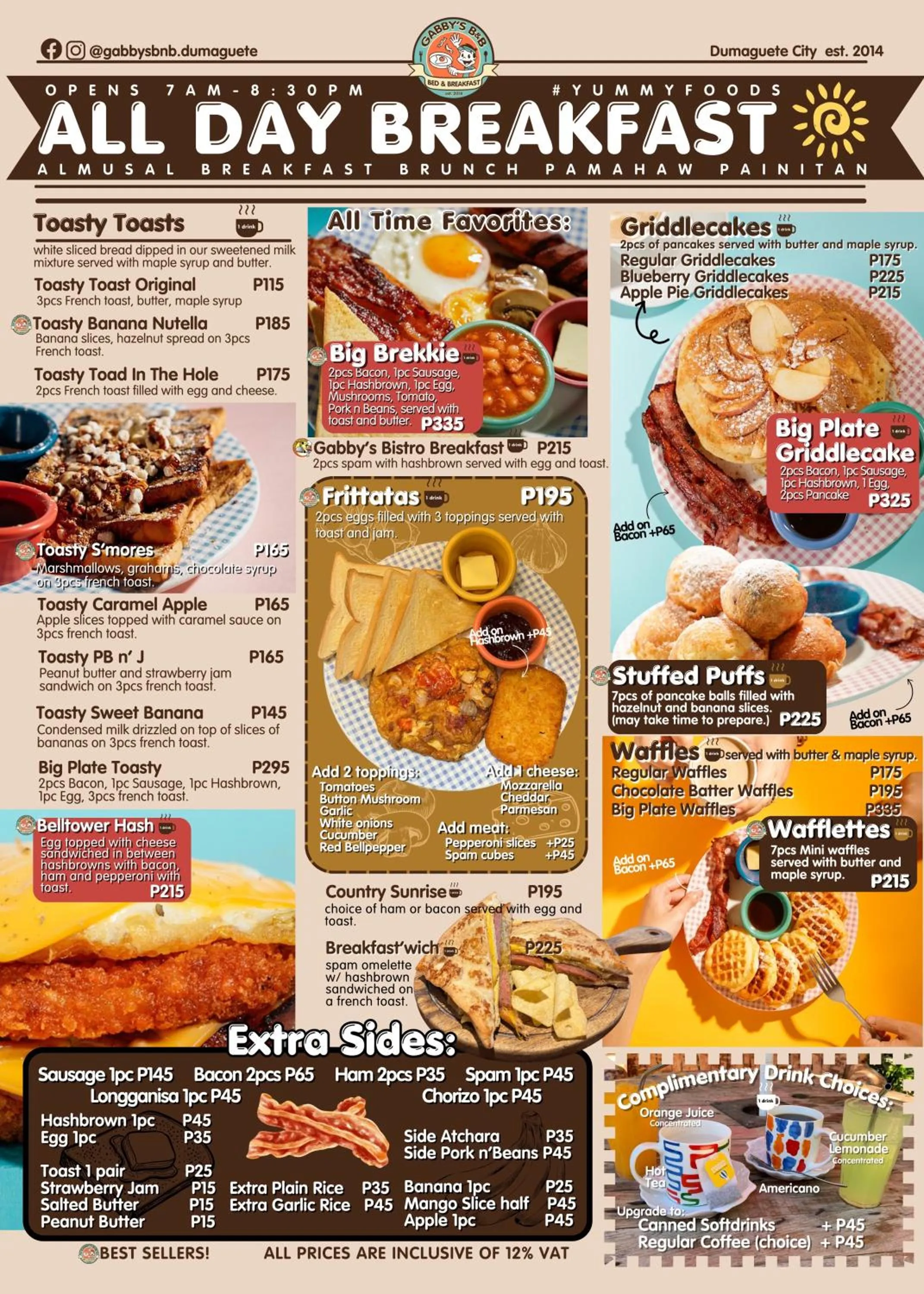 Food and drinks in Gabby's Bed & Breakfast