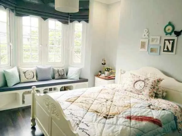 Bed in Cottonwood Bed & Breakfast House Bandung