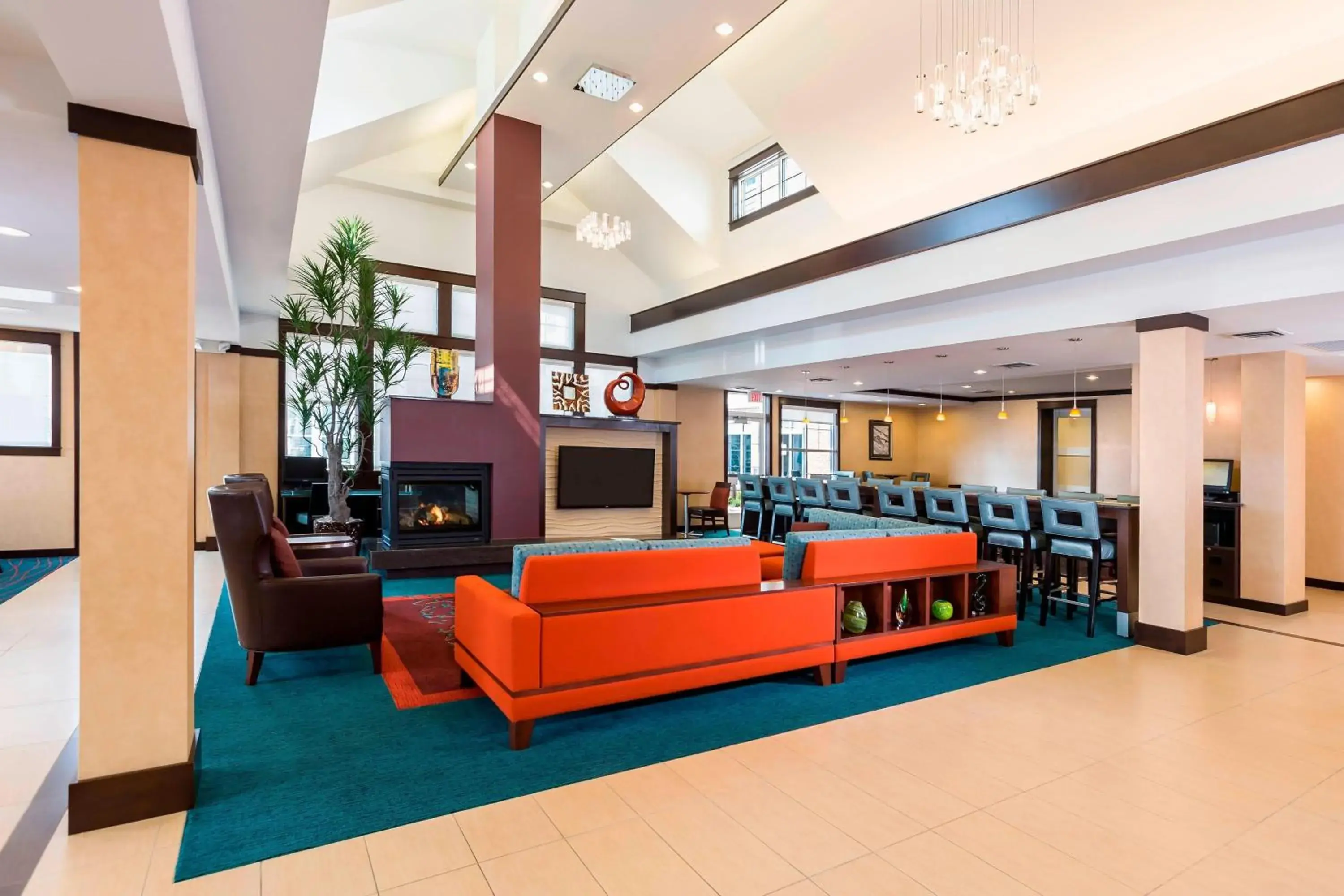 Restaurant/places to eat, Lobby/Reception in Residence Inn by Marriott Fargo