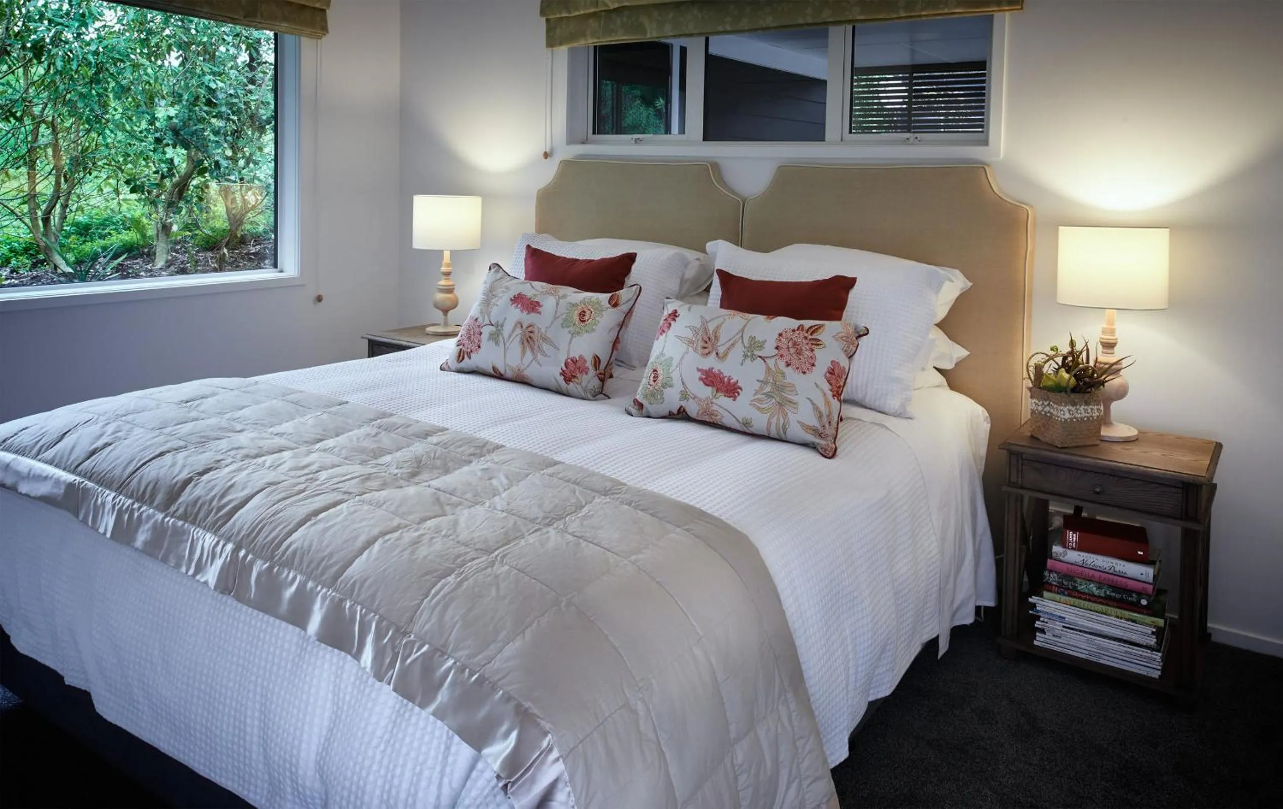 Bed in Treghan Luxury Lodge