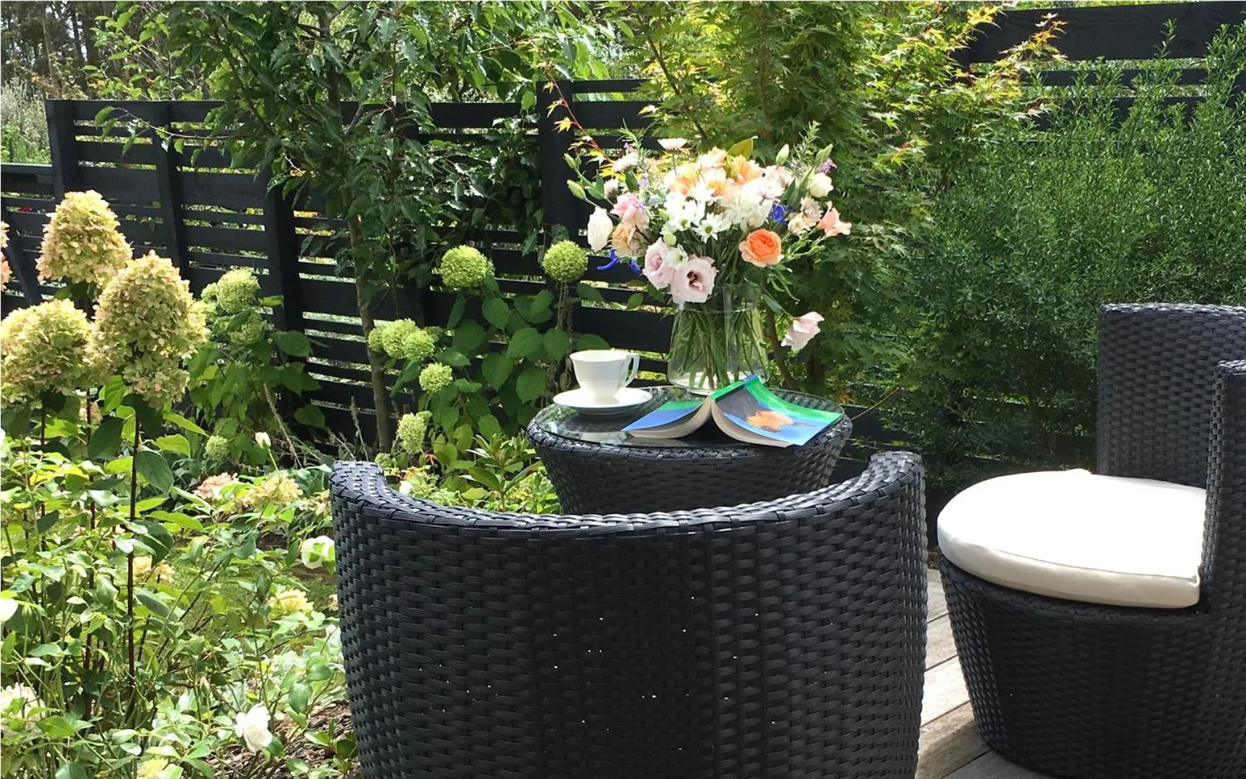 Garden view in Treghan Luxury Lodge