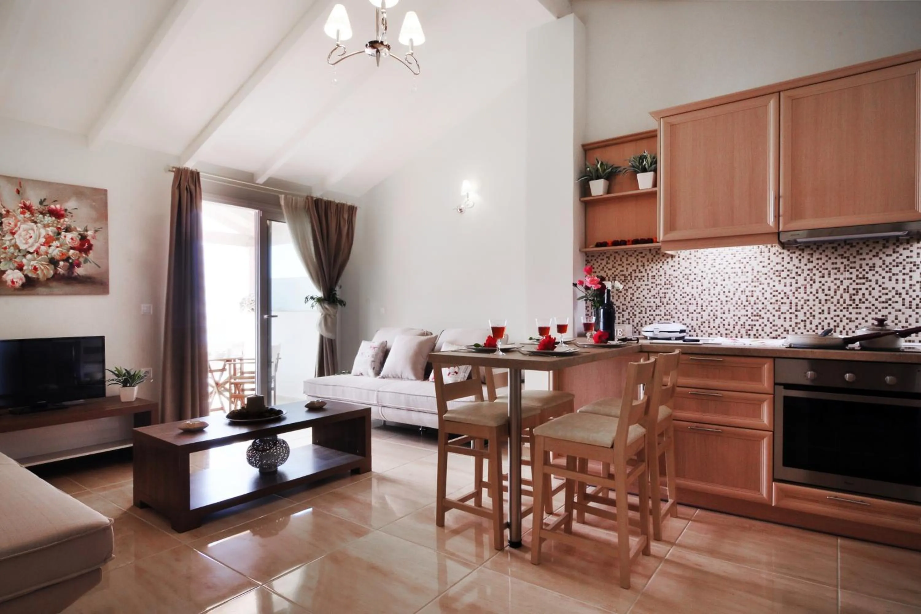 Kitchen or kitchenette in Mazis Apartments