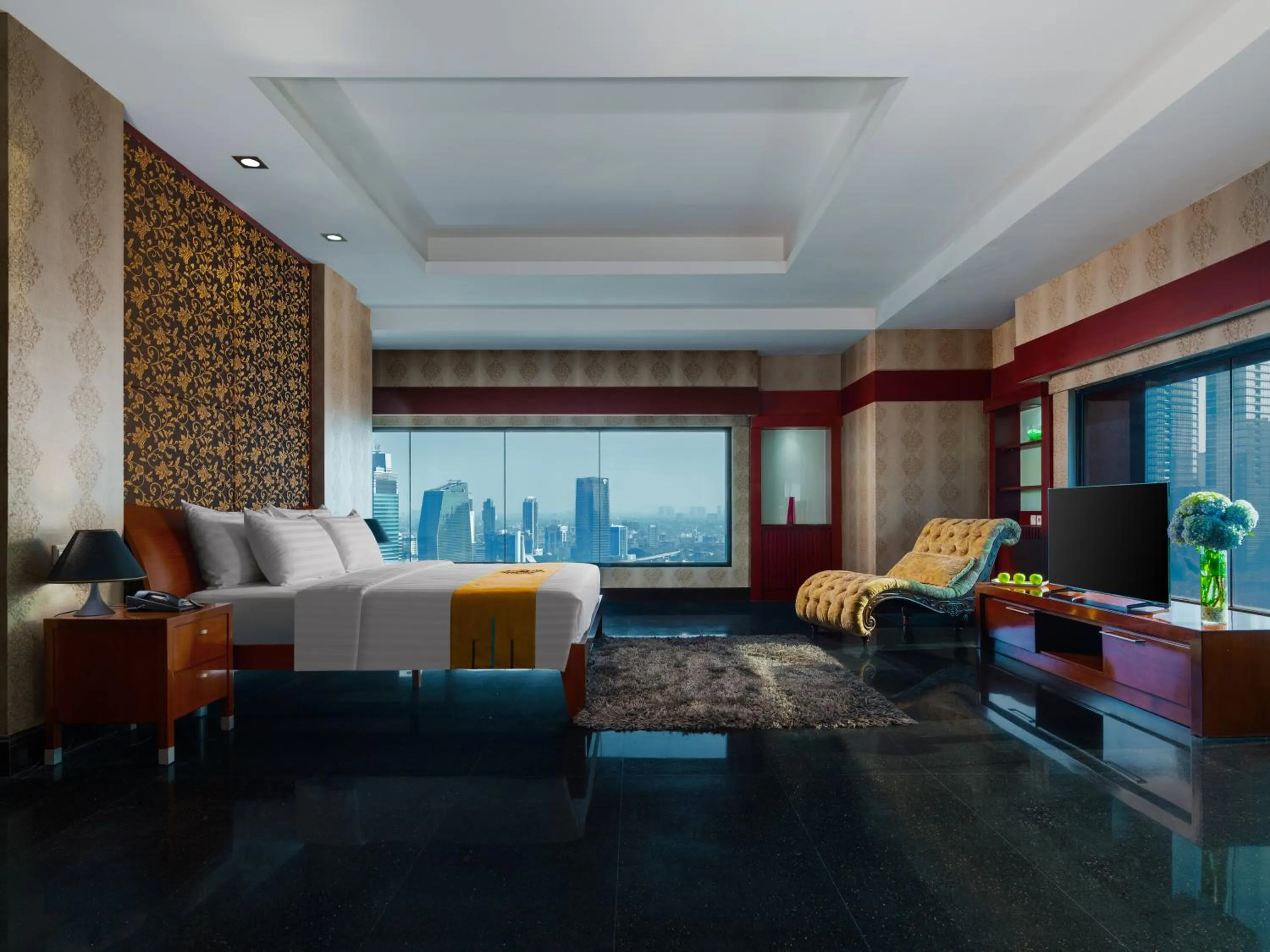 Bedroom, Bed in Manhattan Hotel Jakarta