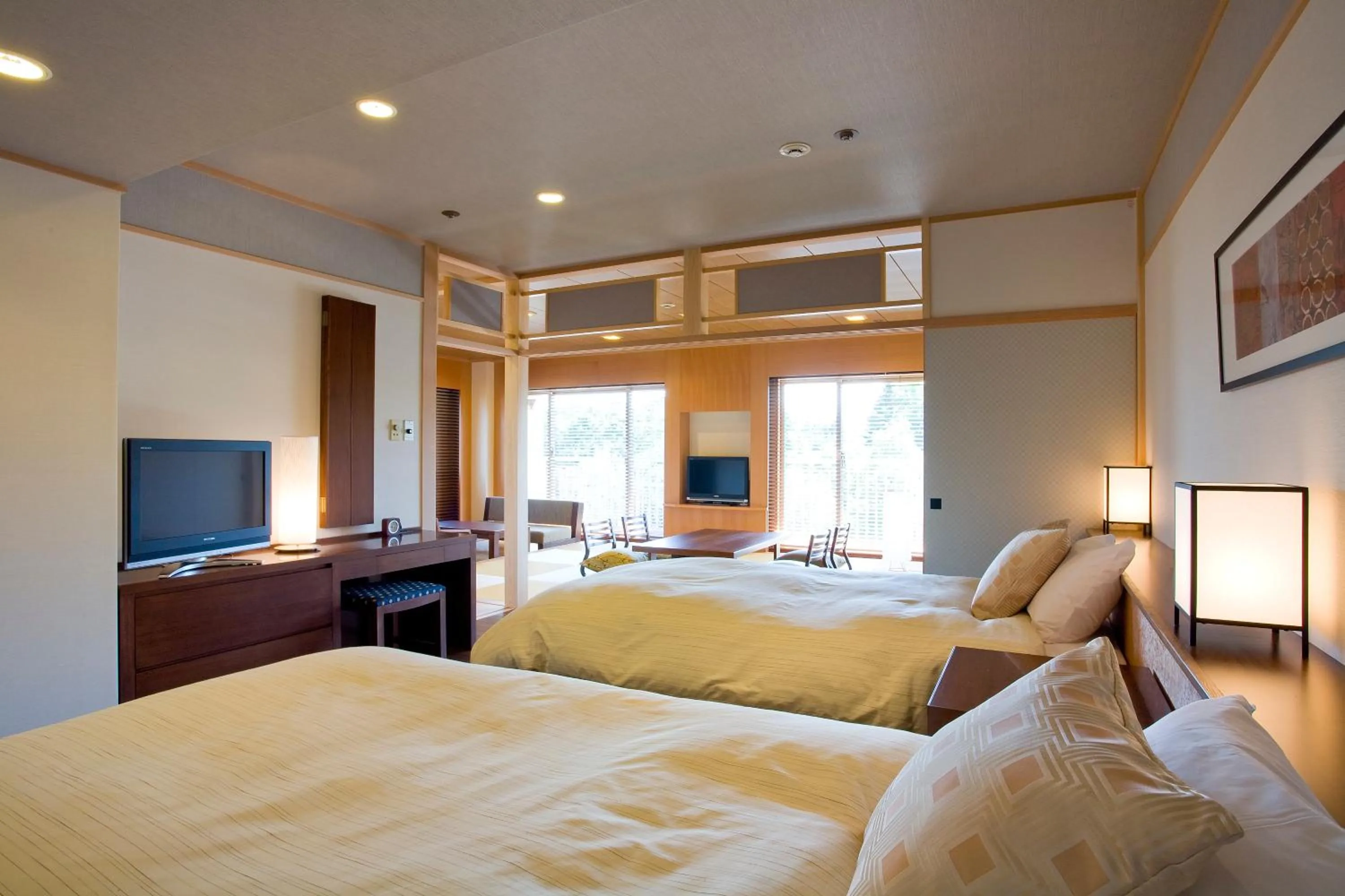 Photo of the whole room, Bed in Fuji View Hotel