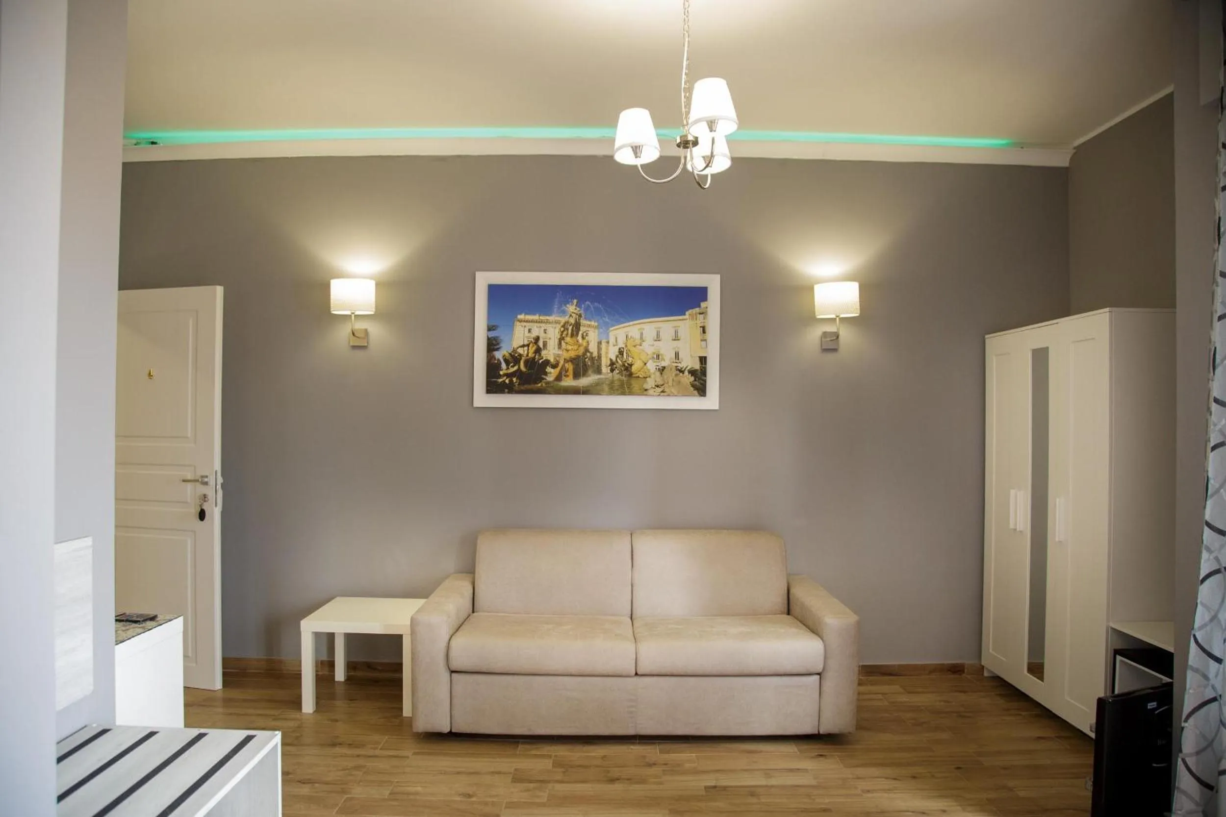 Living room in Home Syrakos B&B