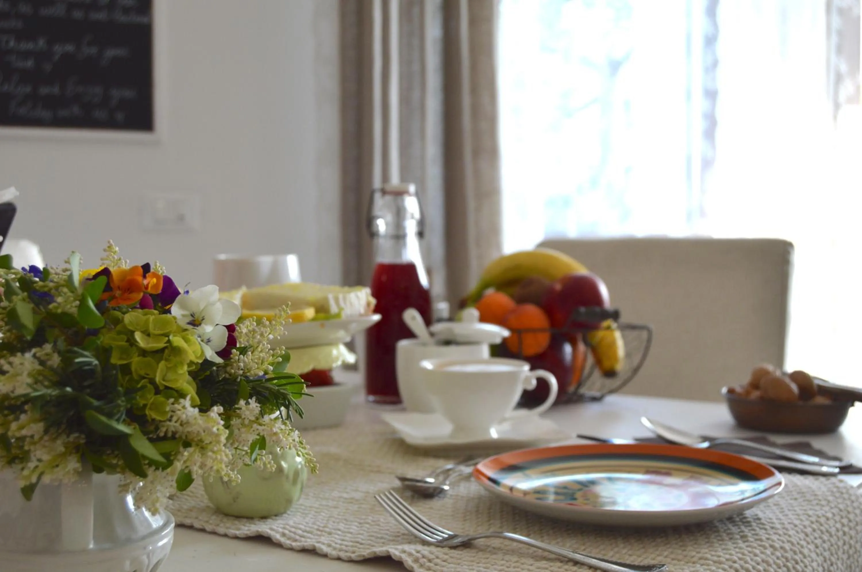 Food and drinks in Un sogno B&B