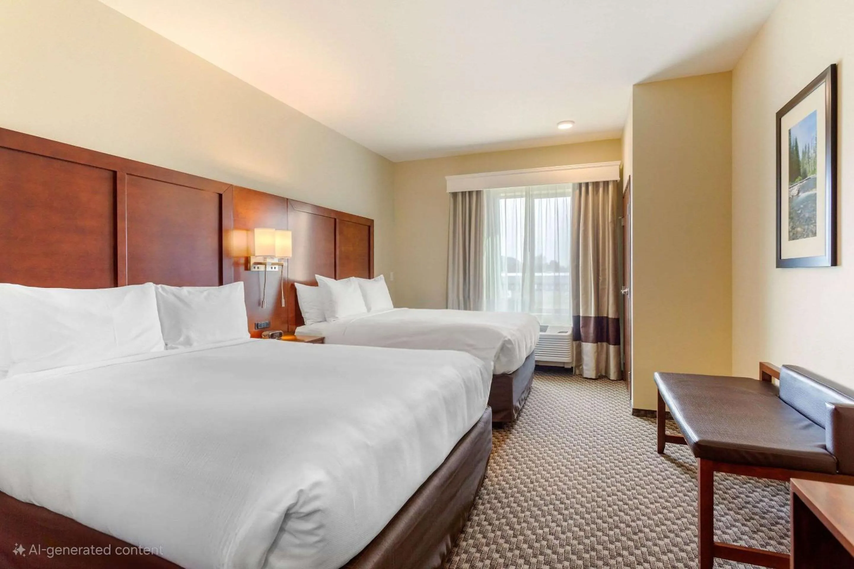 Bedroom, Bed in Comfort Suites Burlington near I-5