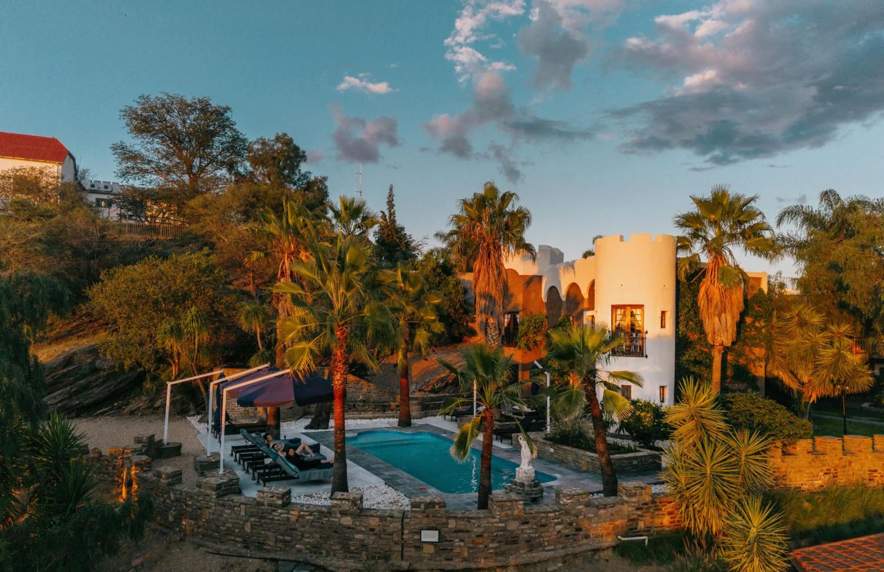 Pool view in Heinitzburg Boutique Hotel