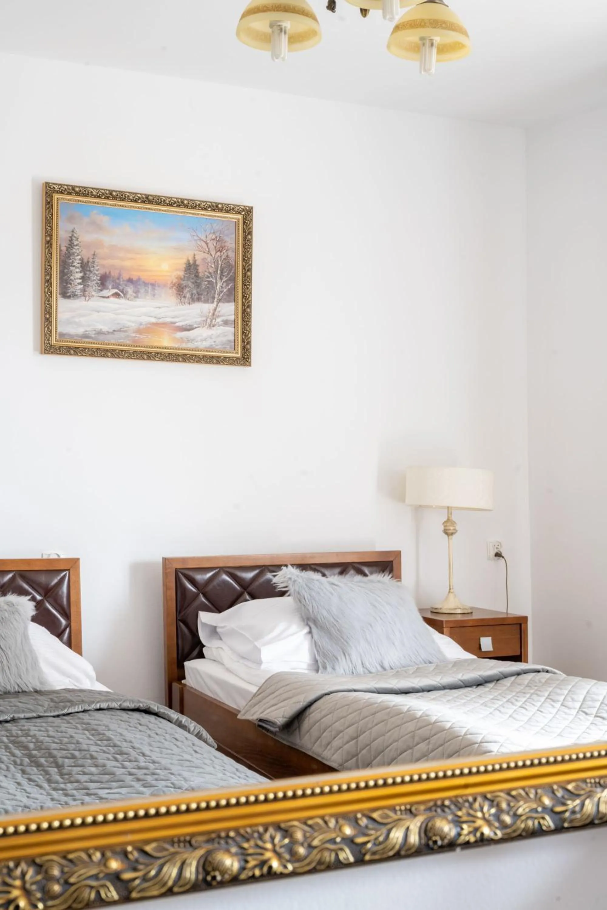 Bed in Sądelski Dwór Medical & SPA