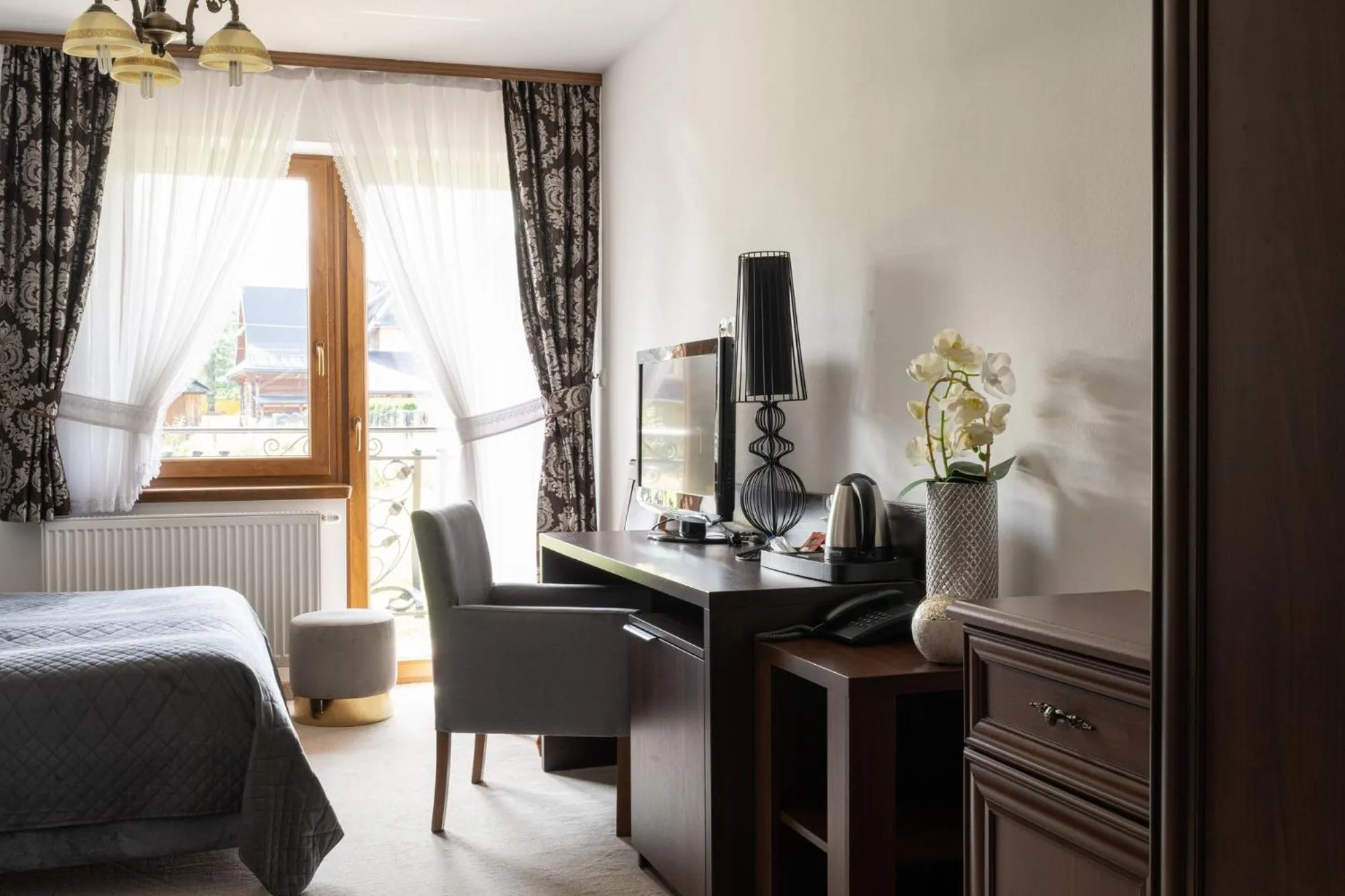 Bed in Sądelski Dwór Medical & SPA