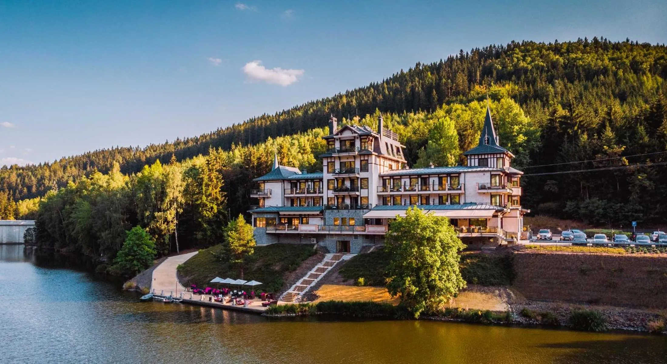 Property building in Retro Riverside Wellness Resort