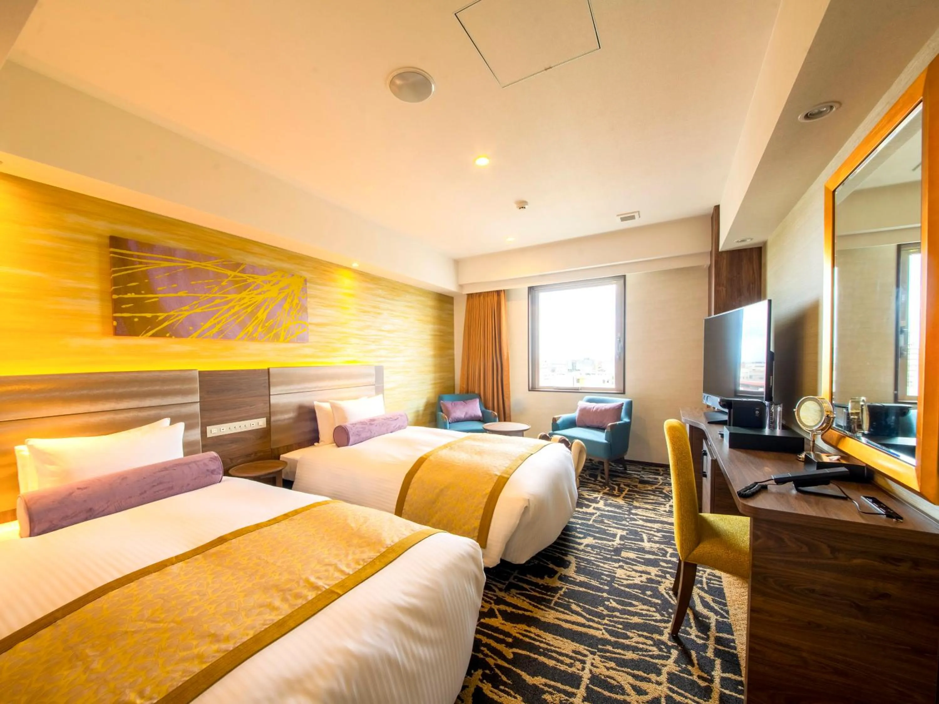 Bed in Hotel Torifito Naha Asahibashi