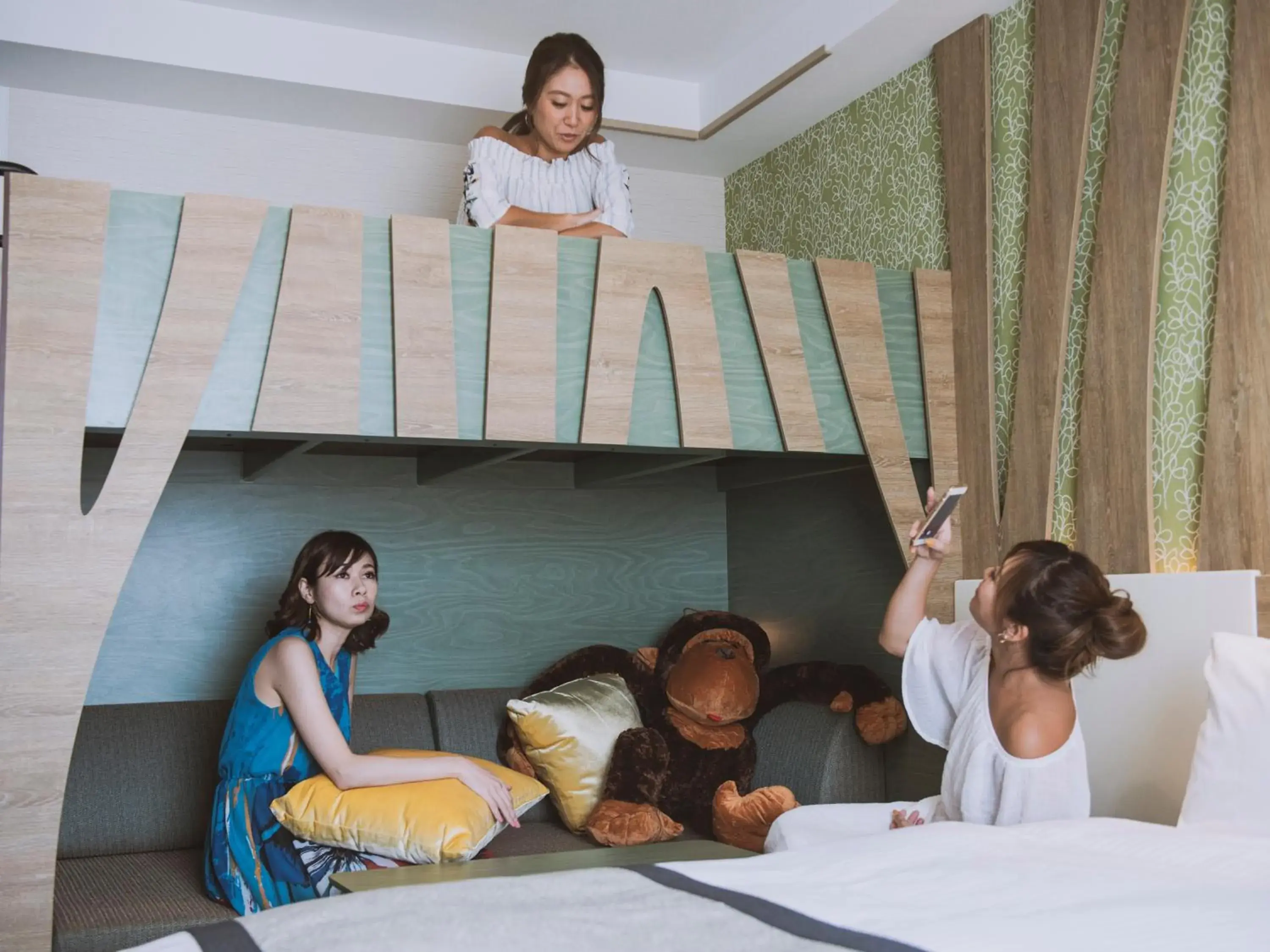 Bed in Hotel Torifito Naha Asahibashi Bed in Hotel Torifito Naha Asahibashi