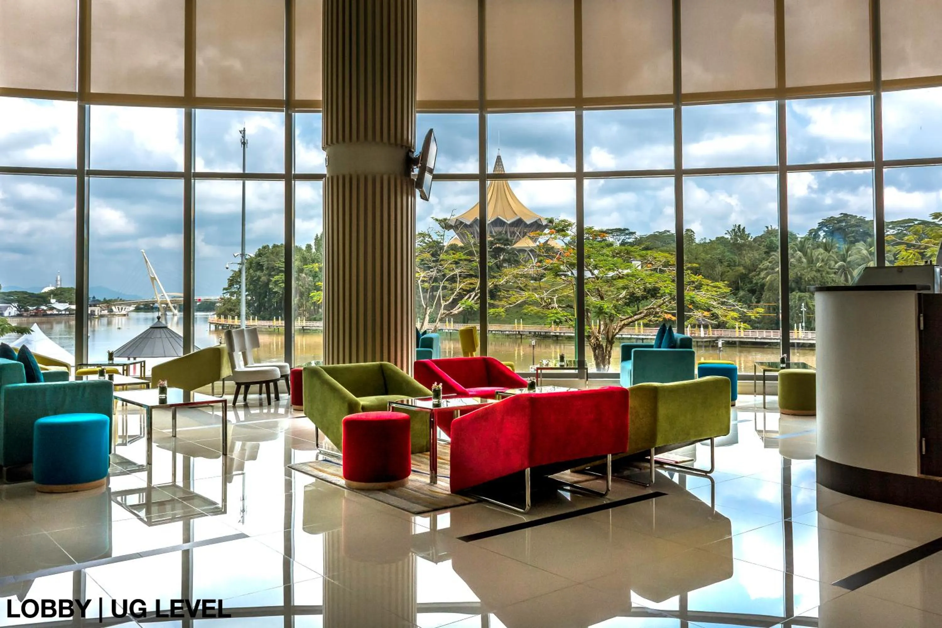 Seating area in Astana Wing - Riverside Majestic Hotel