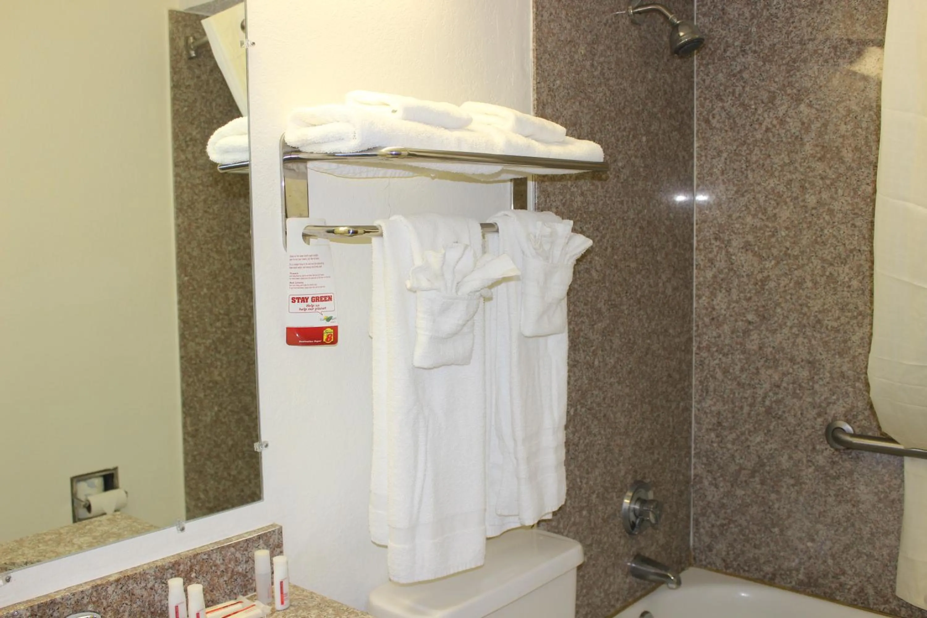 Bathroom in Super 8 by Wyndham Tuscaloosa