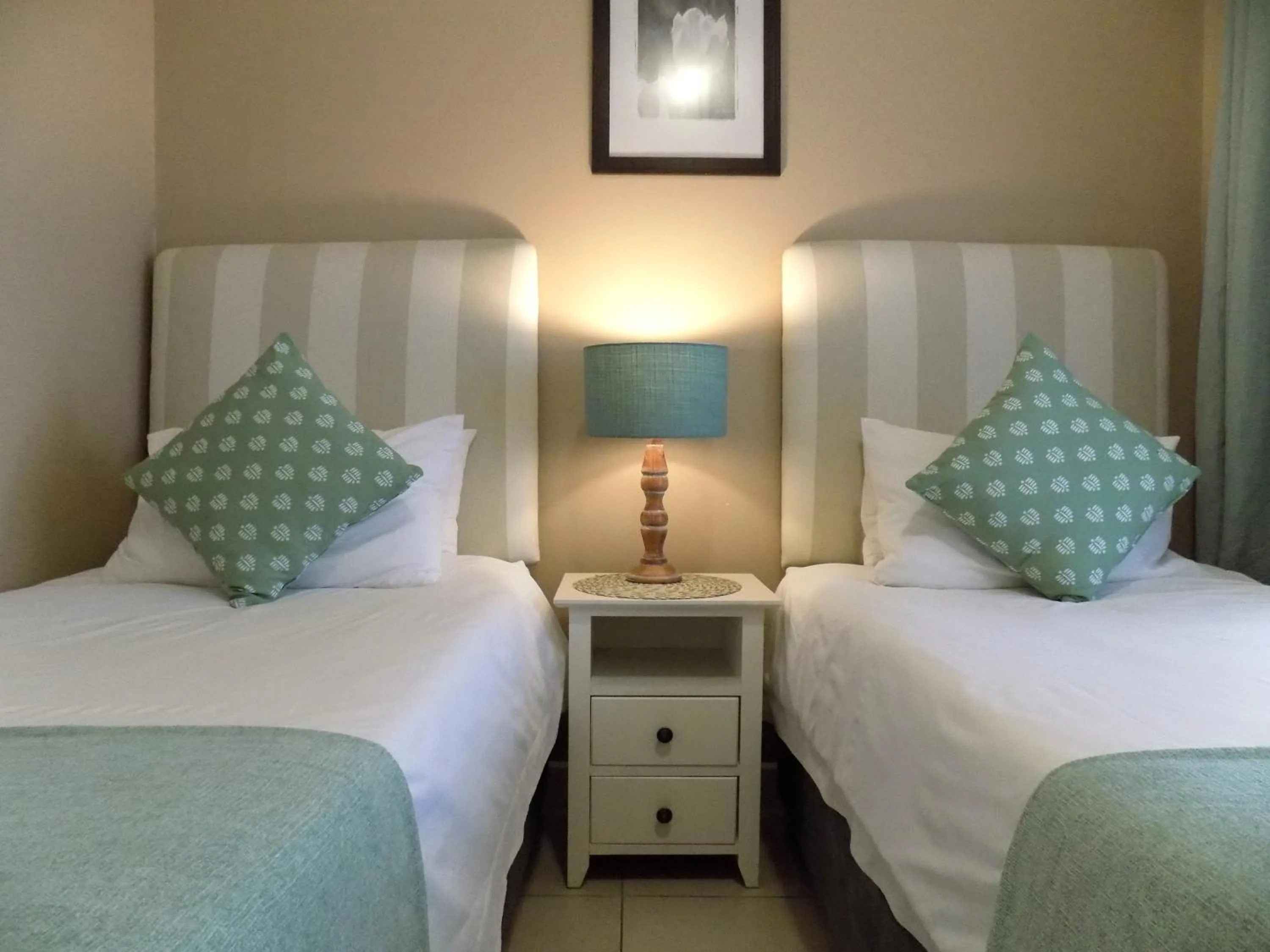 Bed in 2-bedroom Sea View Apartments