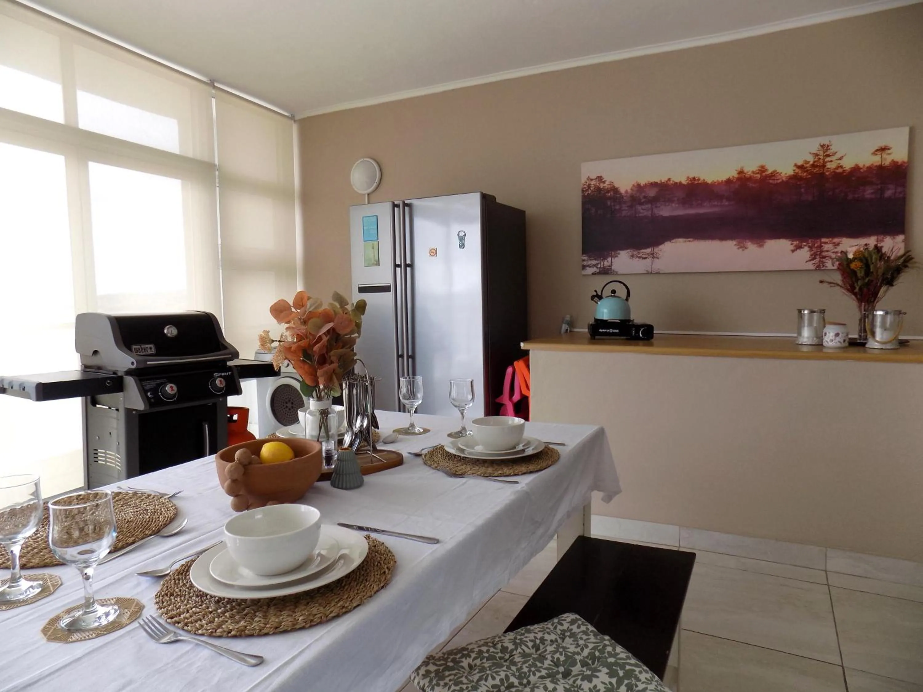 BBQ facilities in 2-bedroom Sea View Apartments