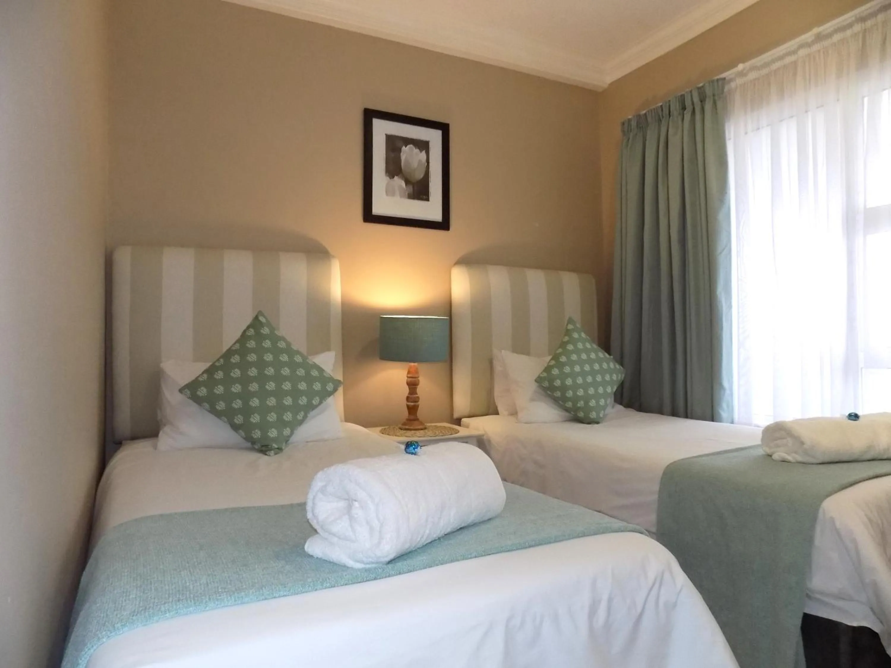 Bed in 2-bedroom Sea View Apartments