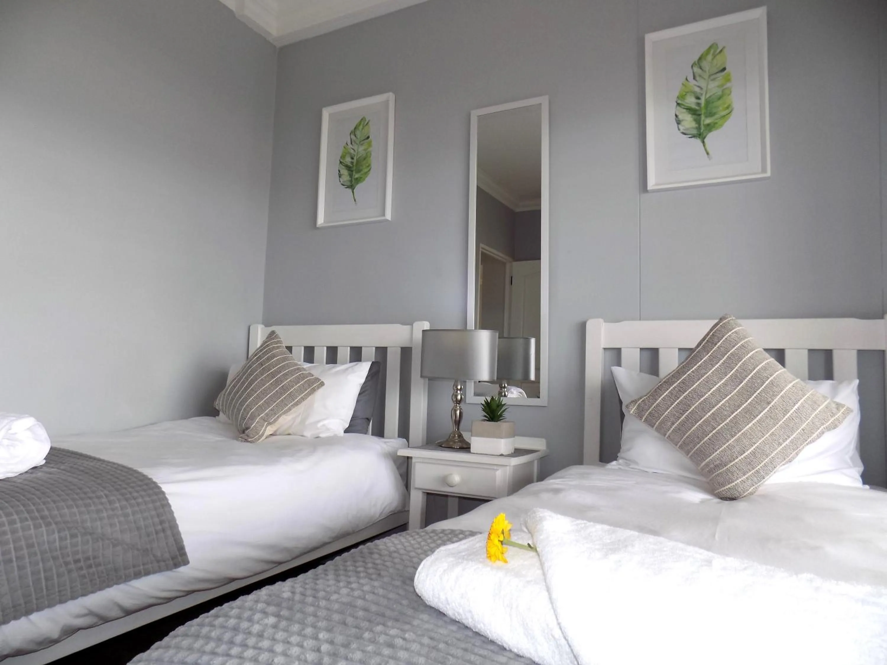 Bed in 2-bedroom Sea View Apartments
