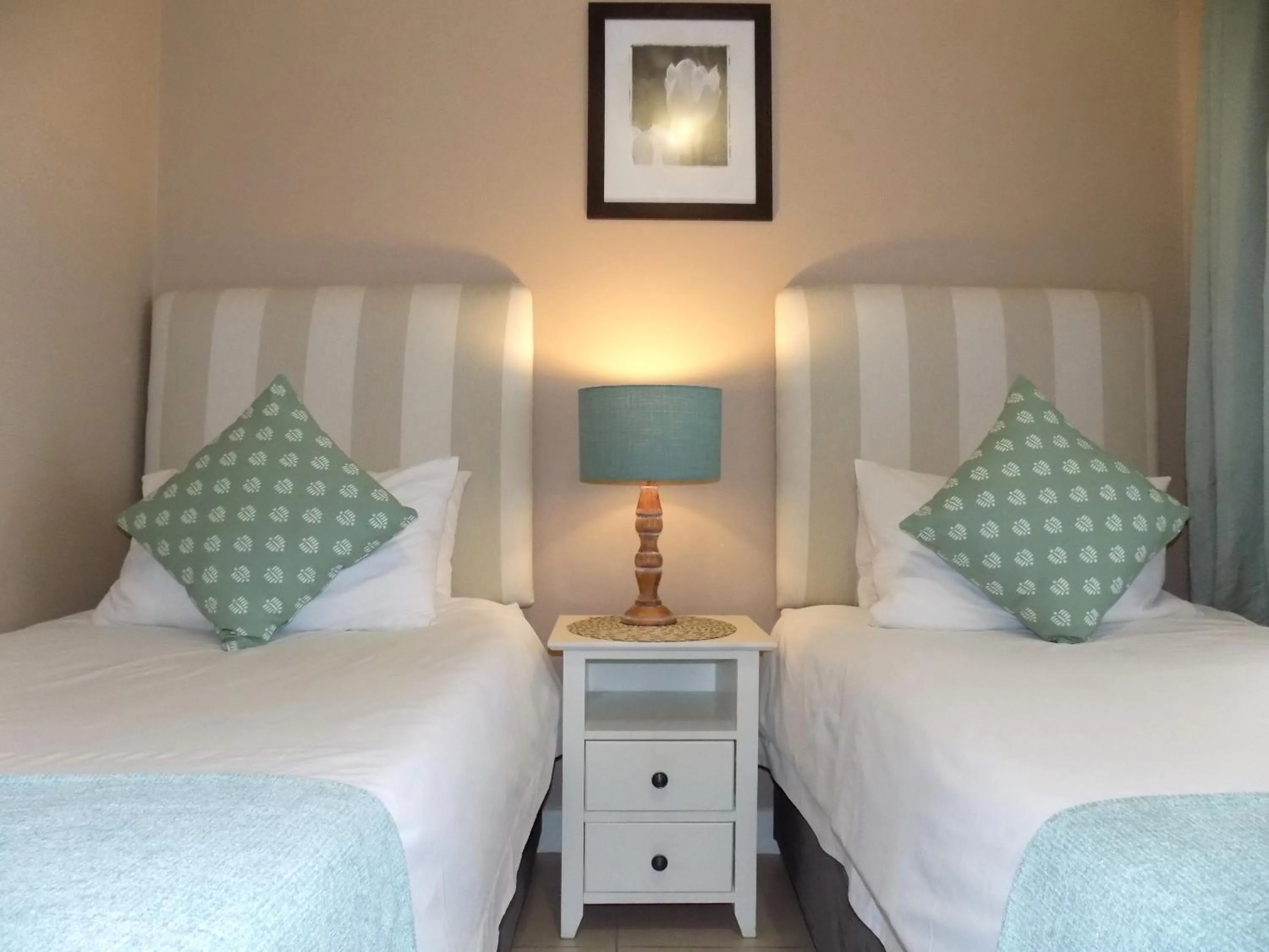 Bed in 2-bedroom Sea View Apartments