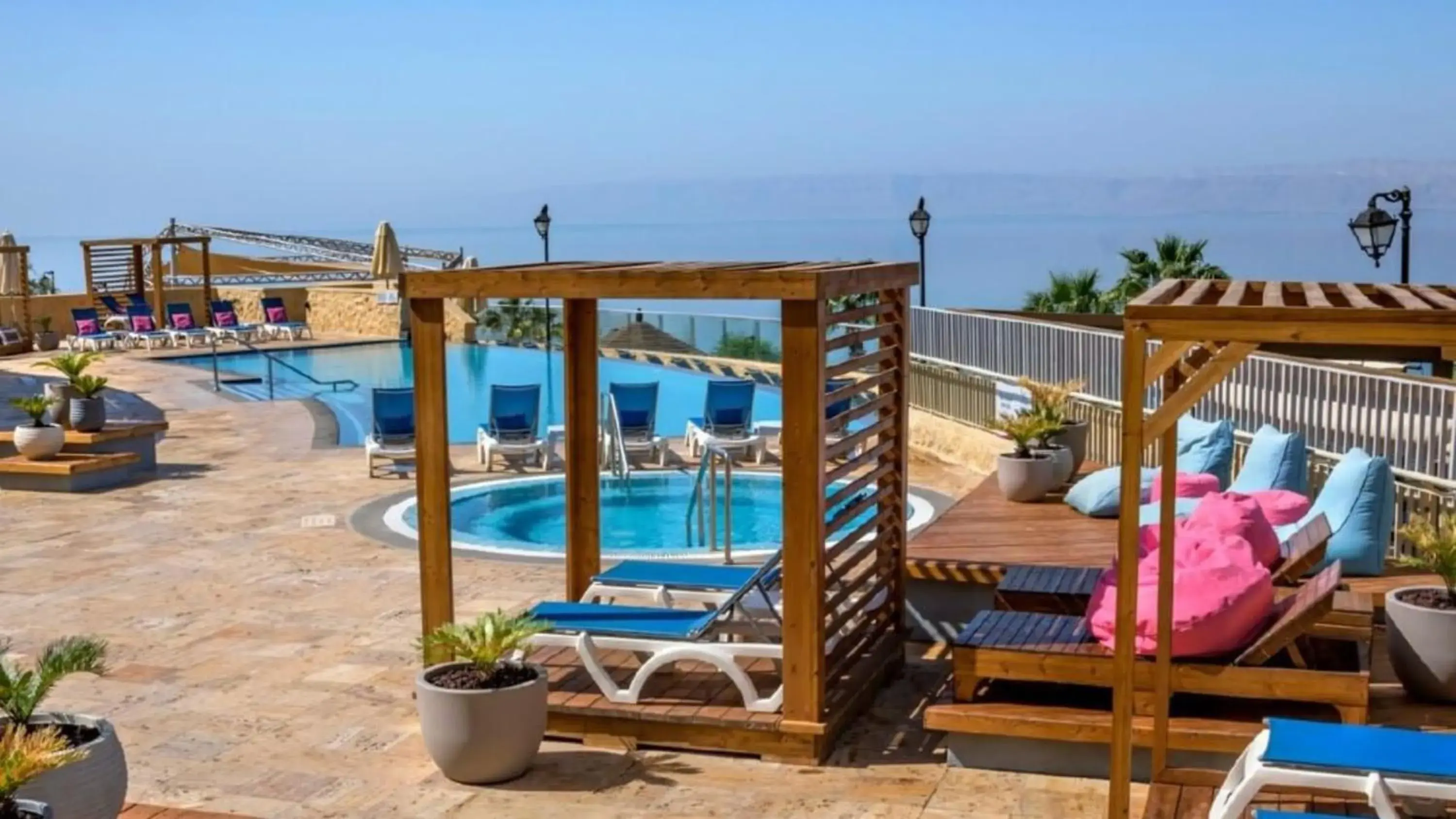 Swimming pool in Crowne Plaza Jordan Dead Sea Resort & Spa by IHG Swimming pool in Crowne Plaza Jordan Dead Sea Resort & Spa by IHG
