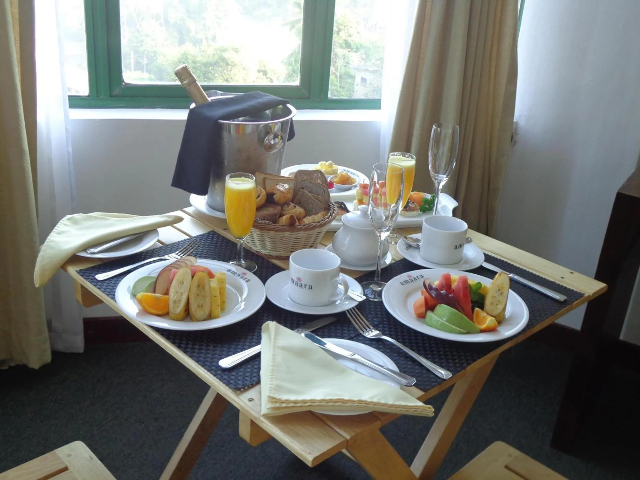 Continental breakfast in Amaara Sky Hotel Kandy