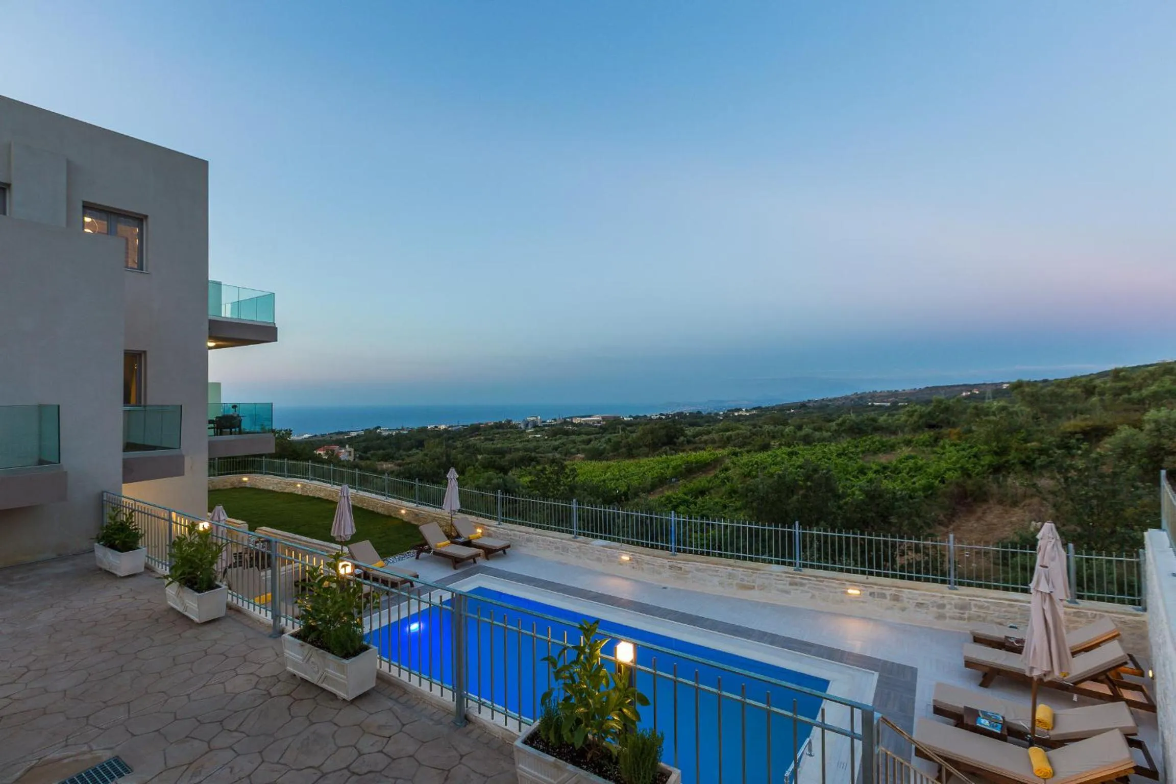 Pool view in Vigla Suites