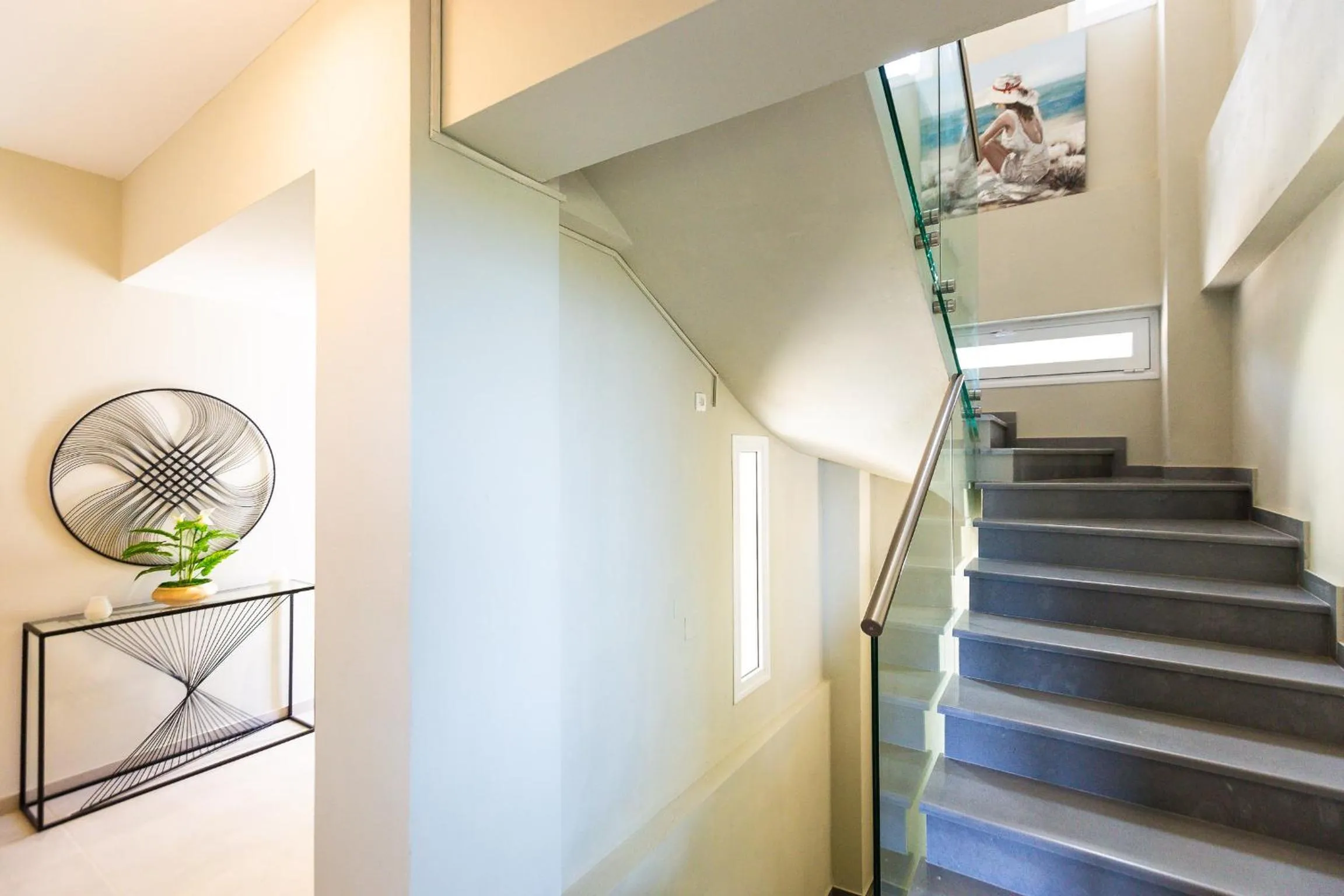 Seating area in Vigla Suites