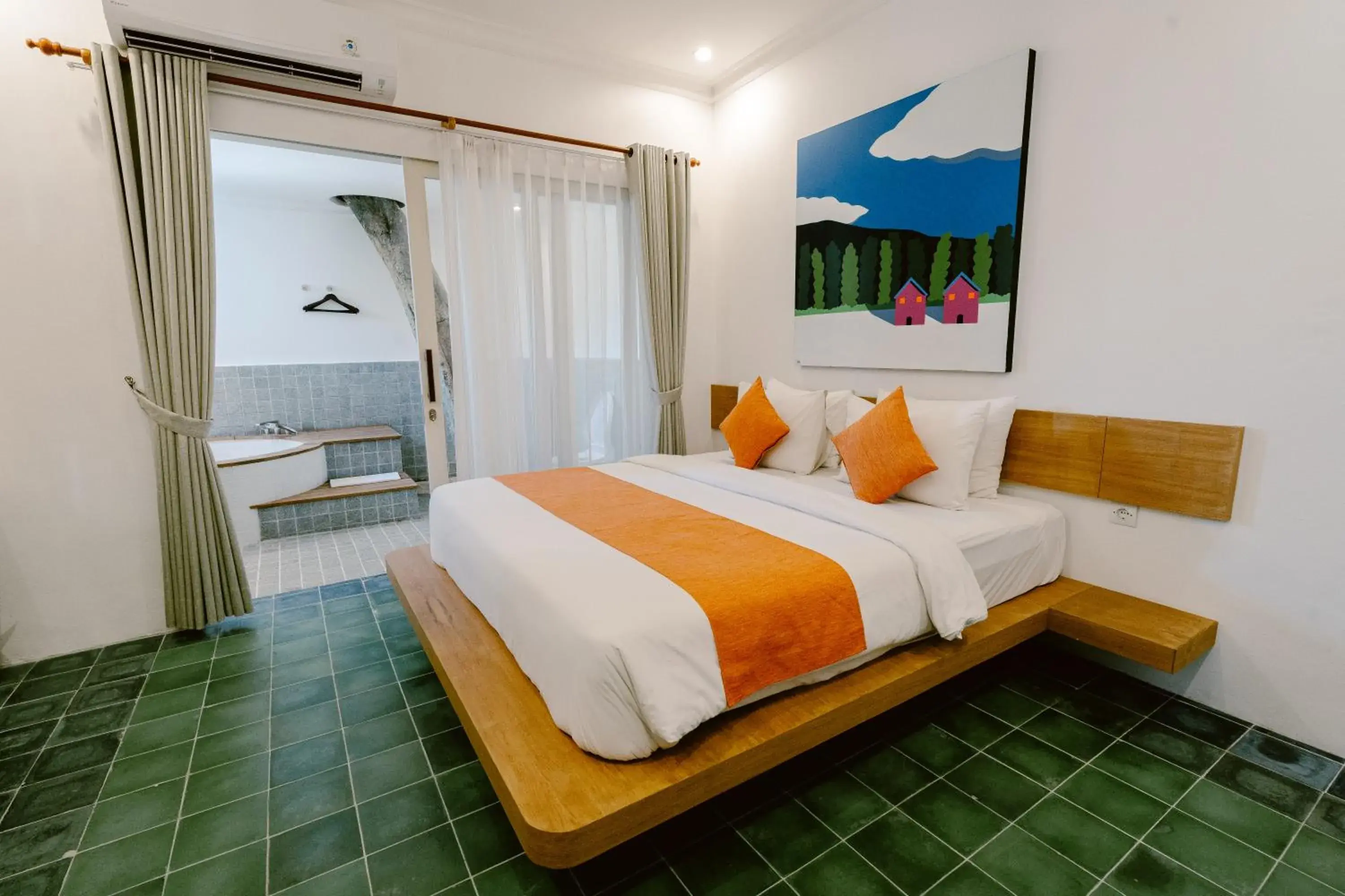 Bed in Brown Feather Batu Belig Bed in Brown Feather Batu Belig